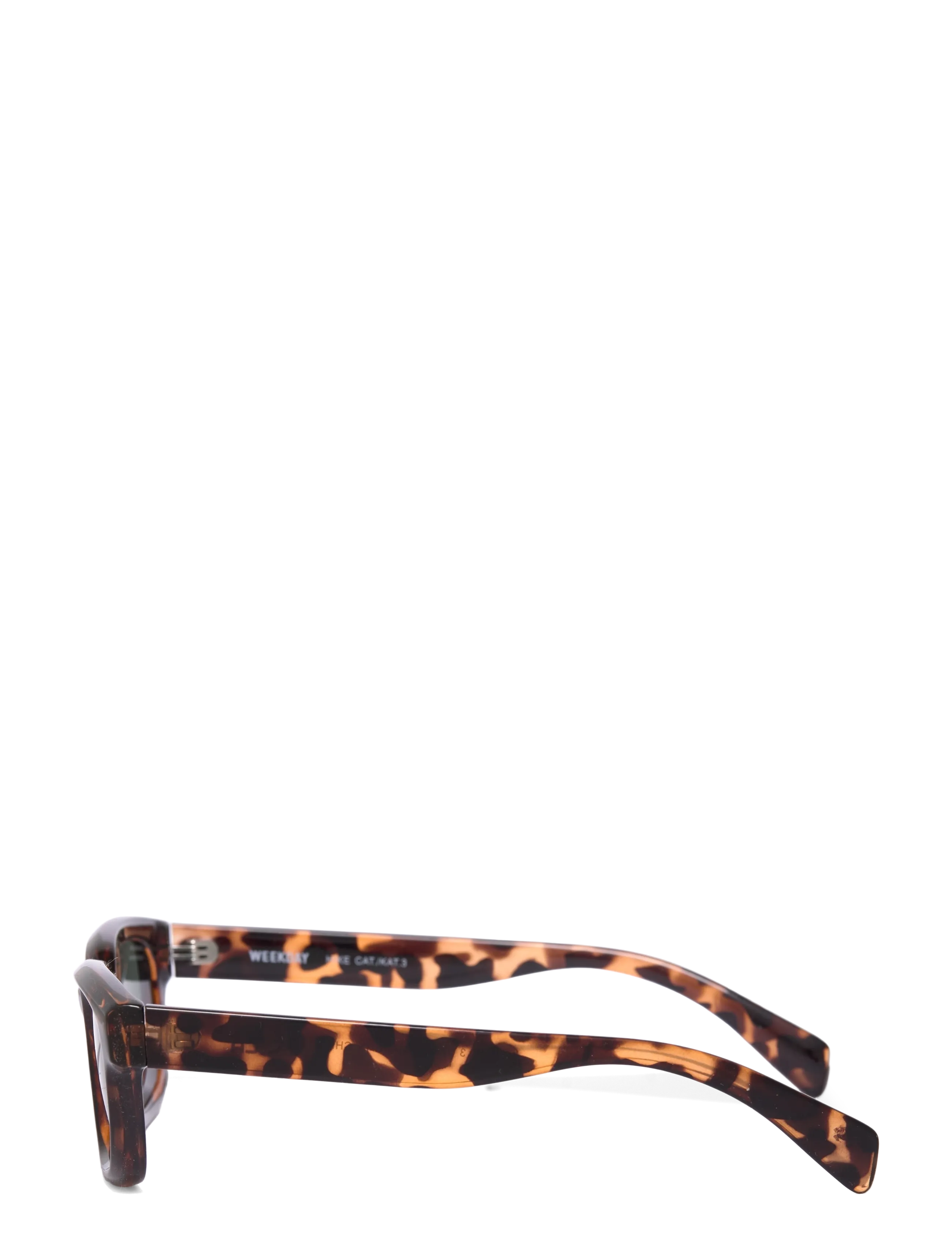 Weekday - Bold Rectangular Frame Unisex Sunglasses - d-formade - mole turtoise - 2