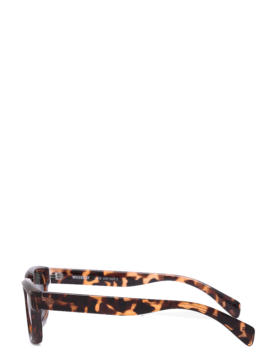 Weekday - Bold Rectangular Frame Unisex Sunglasses - d-shaped - mole turtoise - 2