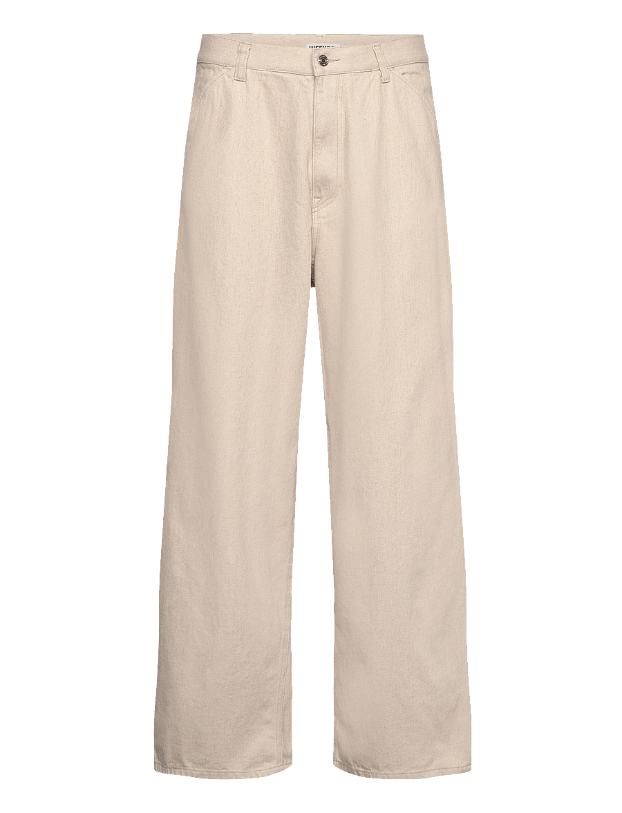 Weekday - Astro Linen Blend Trousers - linnebyxor - light mole - 0