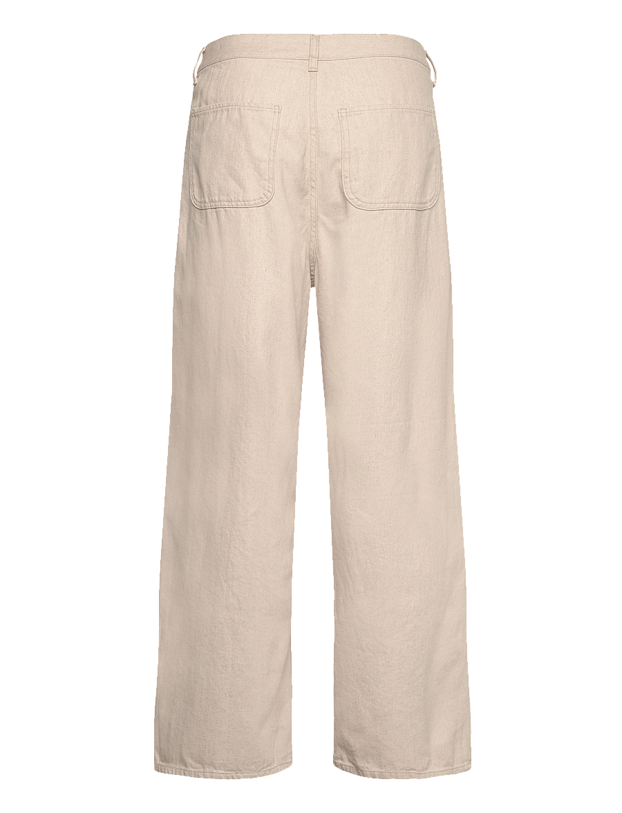 Weekday - Astro Linen Blend Trousers - linnebyxor - light mole - 1