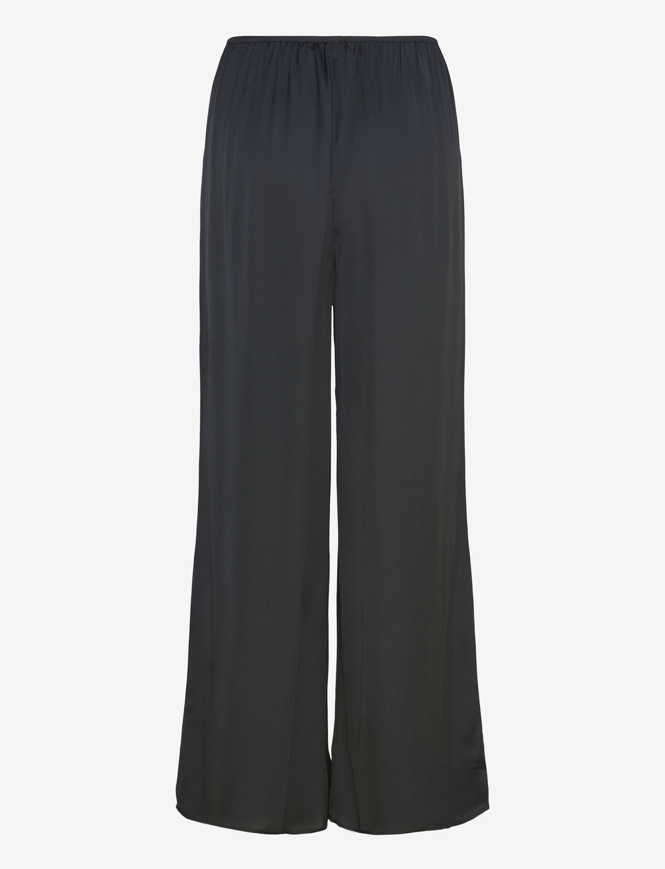 Weekday - Drapy Loose Trousers - vida byxor - off black - 1