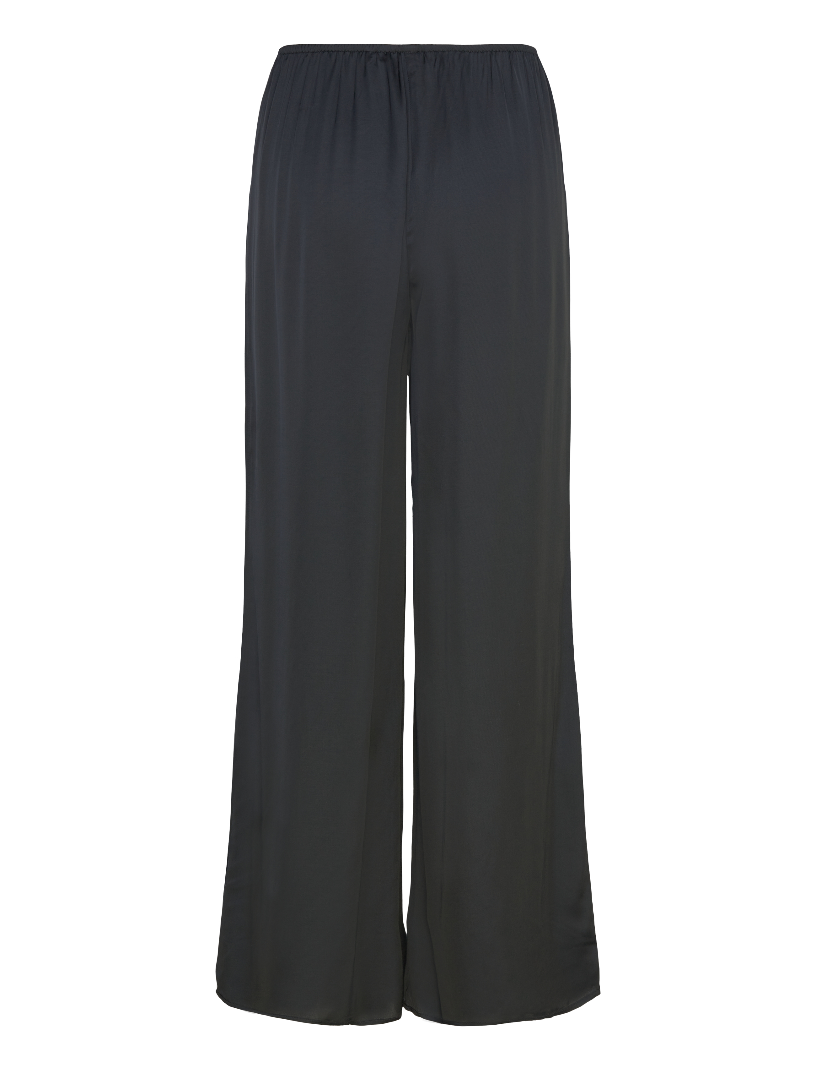 Weekday - Drapy Loose Trousers - vida byxor - off black - 1