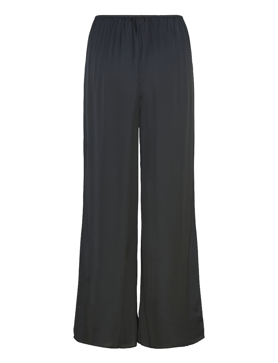 Weekday - Drapy Loose Trousers - wide leg trousers - off black - 1
