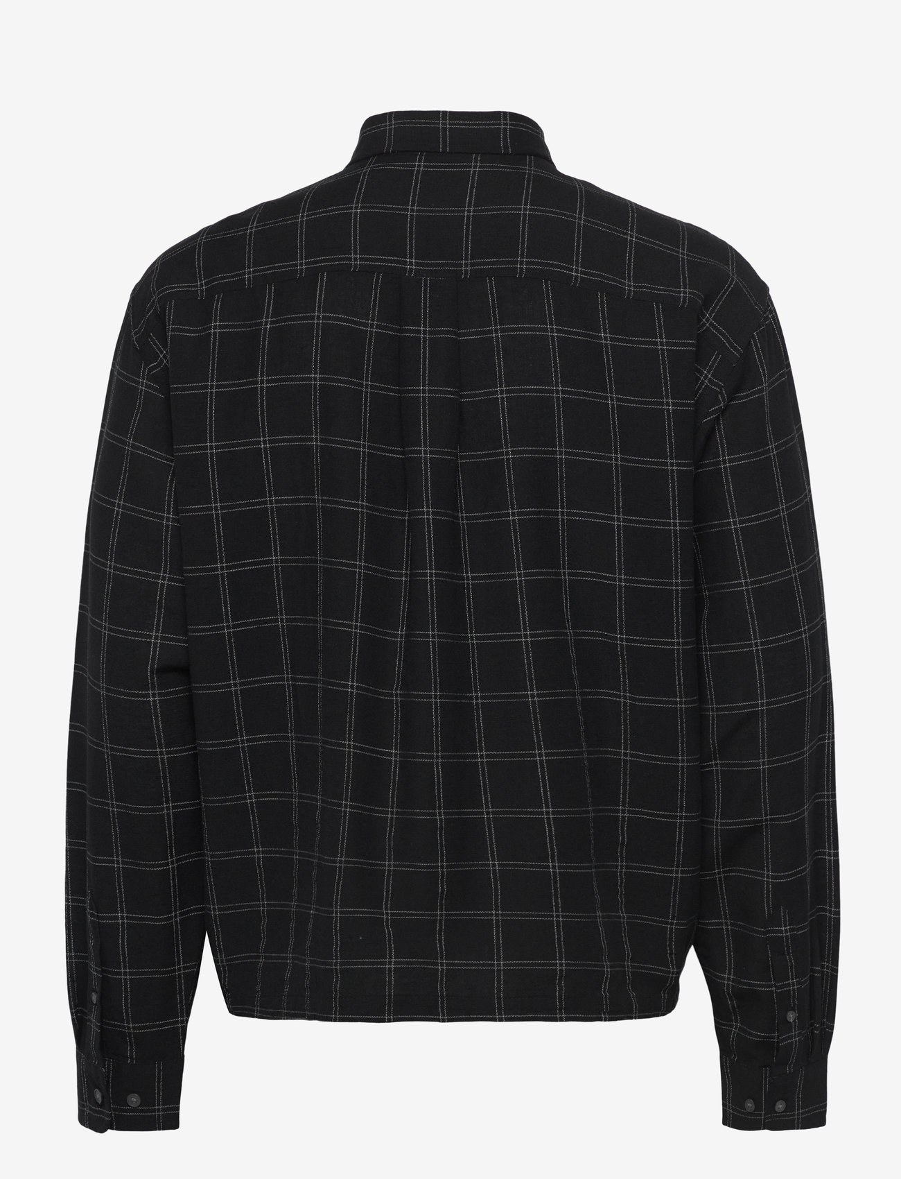 Weekday - Oversized Boxy Linen Shirt - linen shirts - black - 1