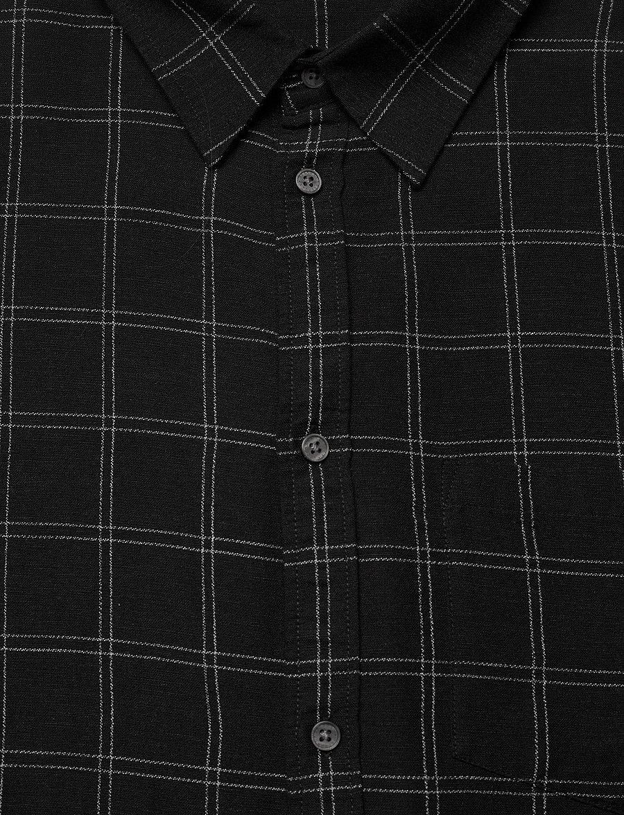 Weekday - Oversized Boxy Linen Shirt - linneskjortor - black - 2