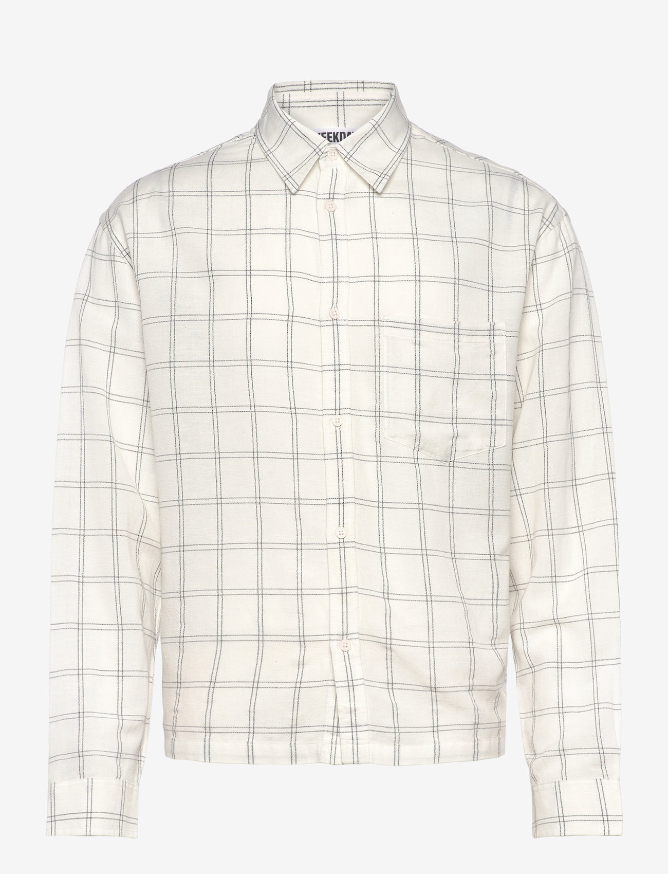 Weekday - Oversized Boxy Linen Shirt - pellavakauluspaidat - white dusty light - 0