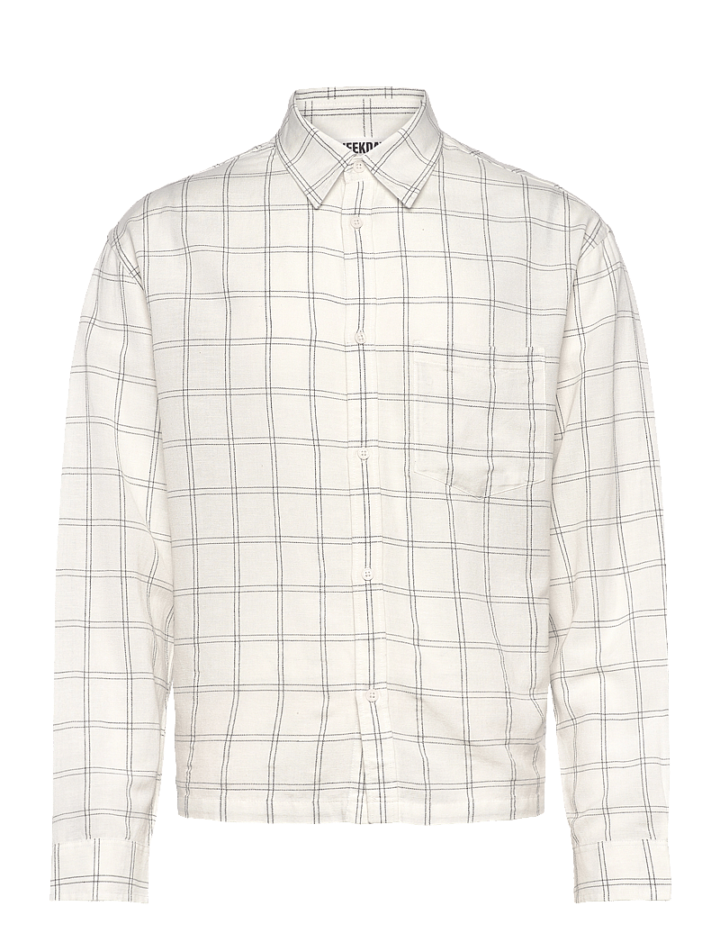 Weekday - Oversized Boxy Linen Shirt - pellavakauluspaidat - white dusty light - 0