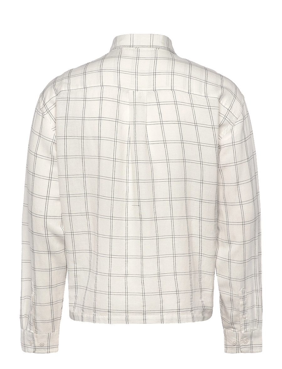 Weekday - Oversized Boxy Linen Shirt - linneskjortor - white dusty light - 1