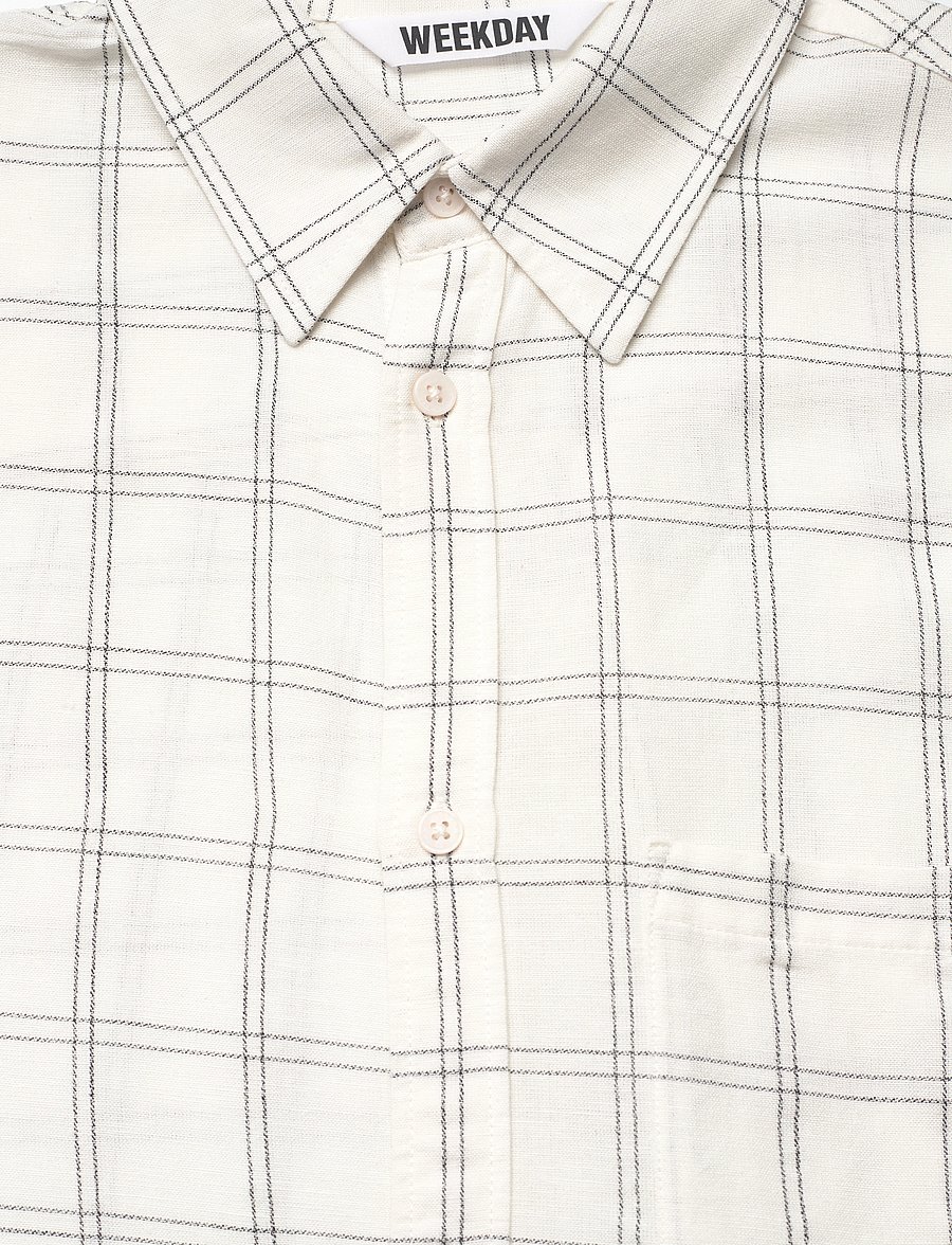 Weekday - Oversized Boxy Linen Shirt - linneskjortor - white dusty light - 2