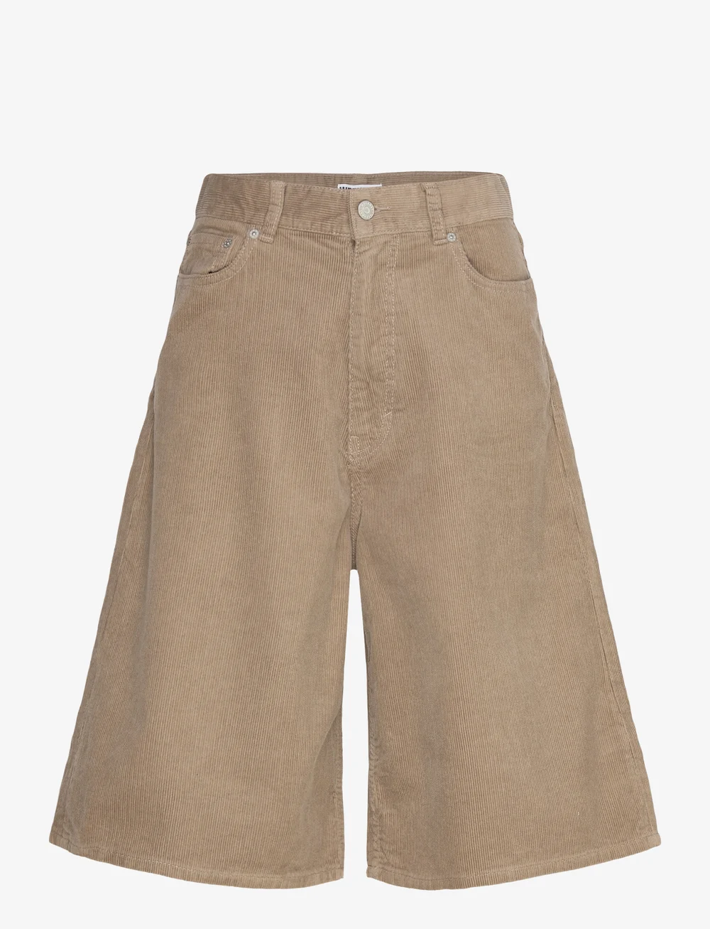 Weekday - Astro Loose Baggy Corduroy Shorts - casual shorts - brown medium dusty - 0