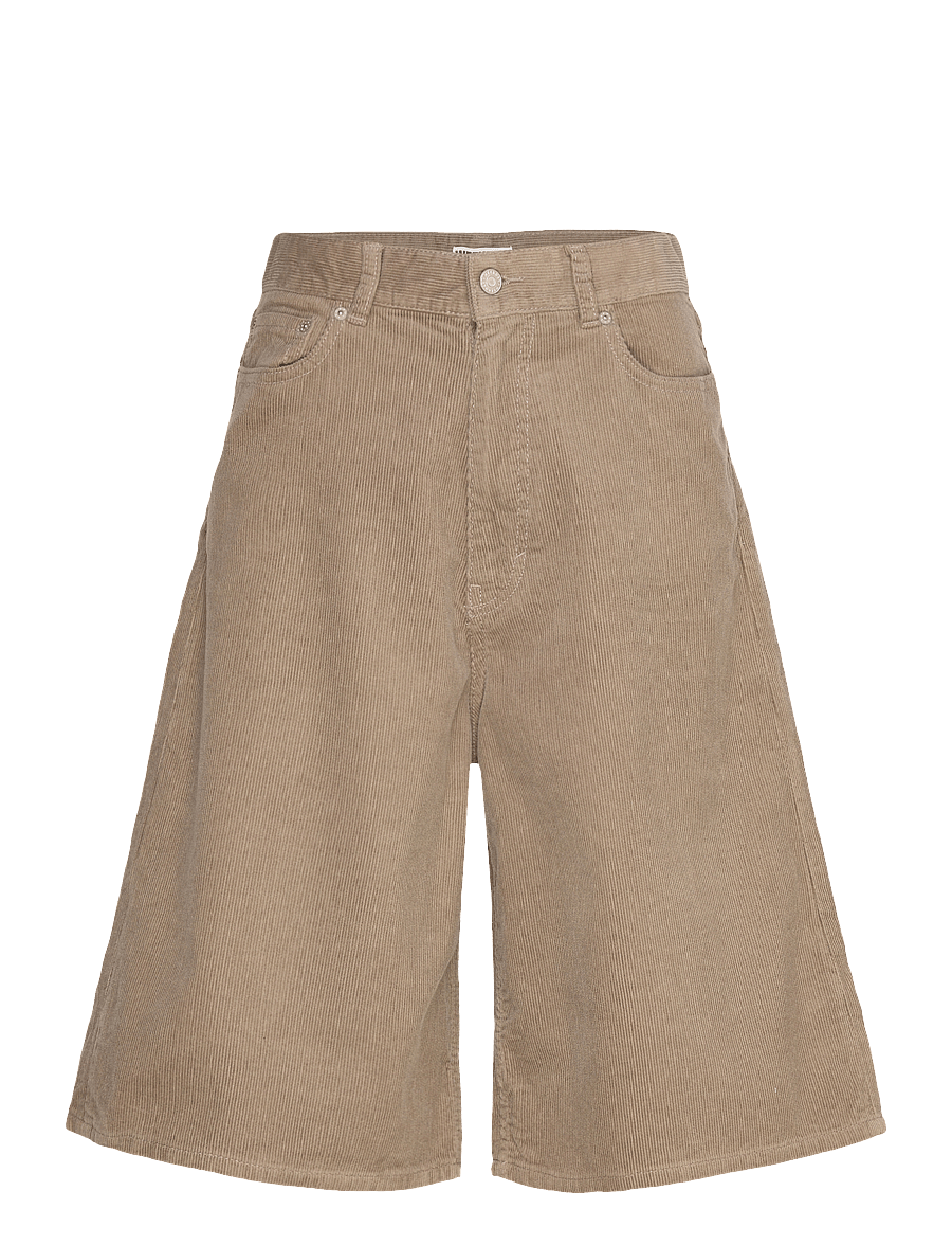 Weekday - Astro Loose Baggy Corduroy Shorts - casual shorts - brown medium dusty - 0