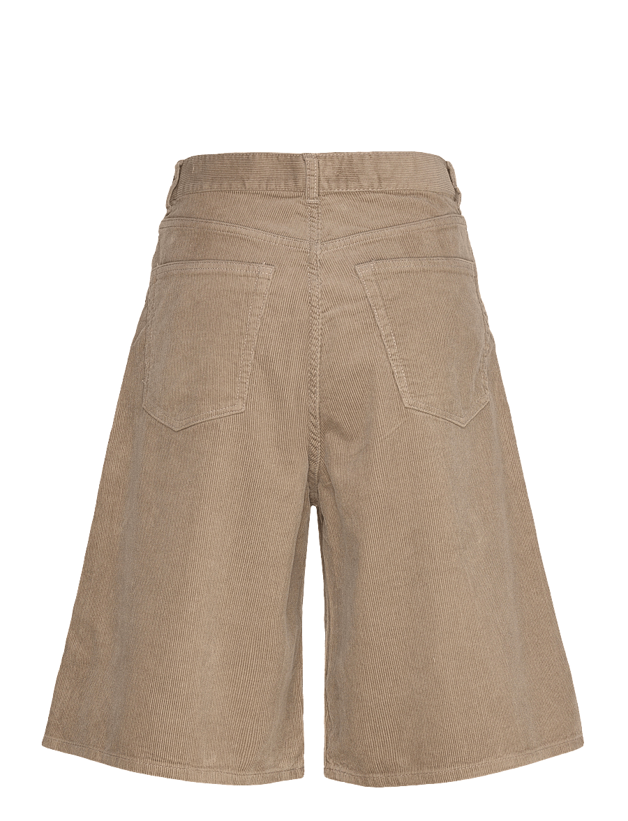 Weekday - Astro Loose Baggy Corduroy Shorts - casual shorts - brown medium dusty - 1