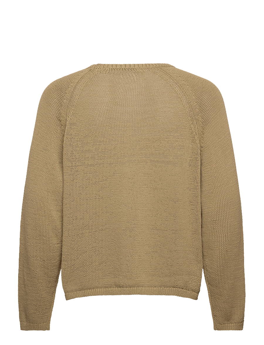 Weekday - Relaxed Raglan-Sleeved Knitted Sweater - džemperi ar apaļu kakla izgriezumu - khaki green medium d - 1