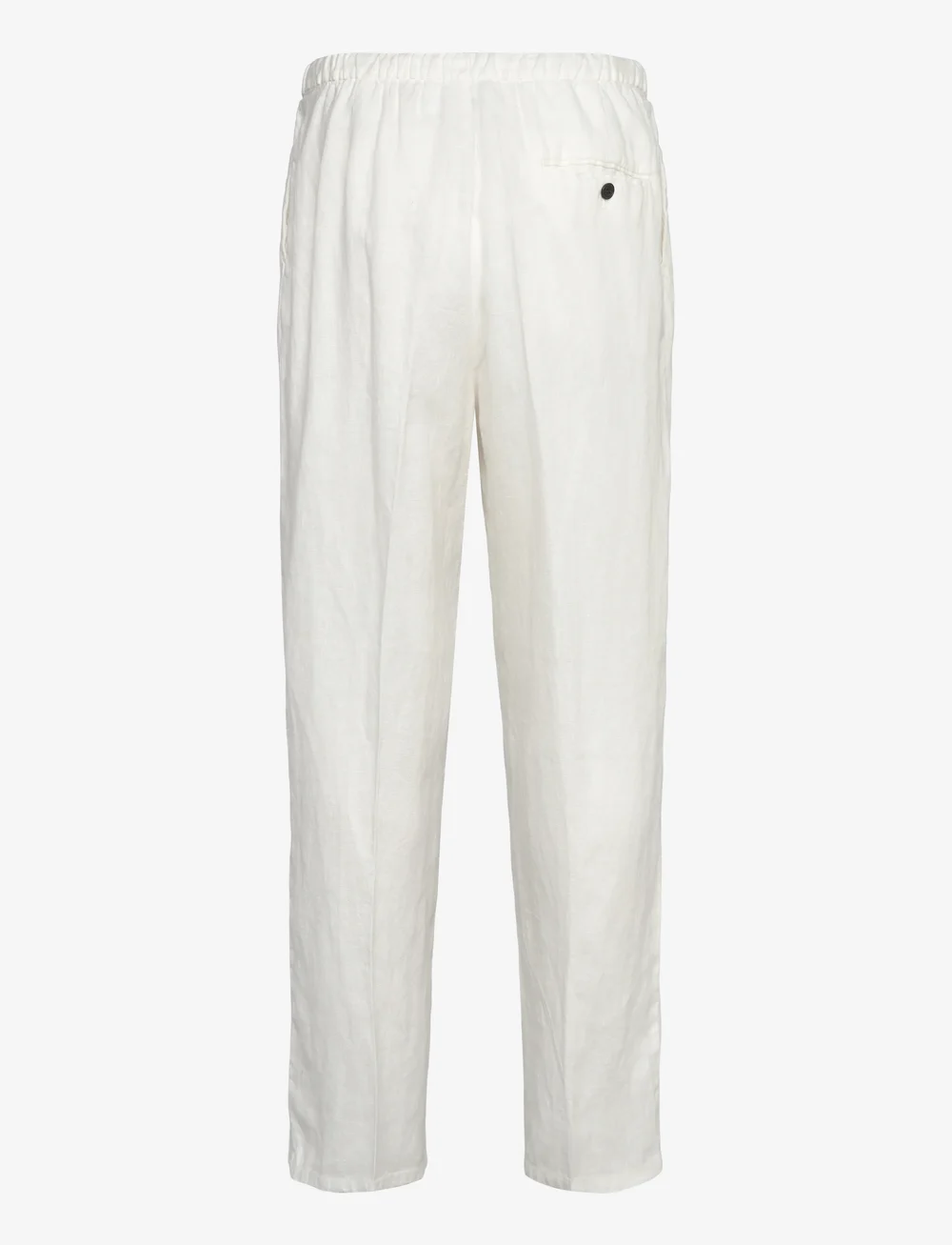 Weekday - Loose Fit Straight Leg Linen Trousers - leinenhosen - off white - 1