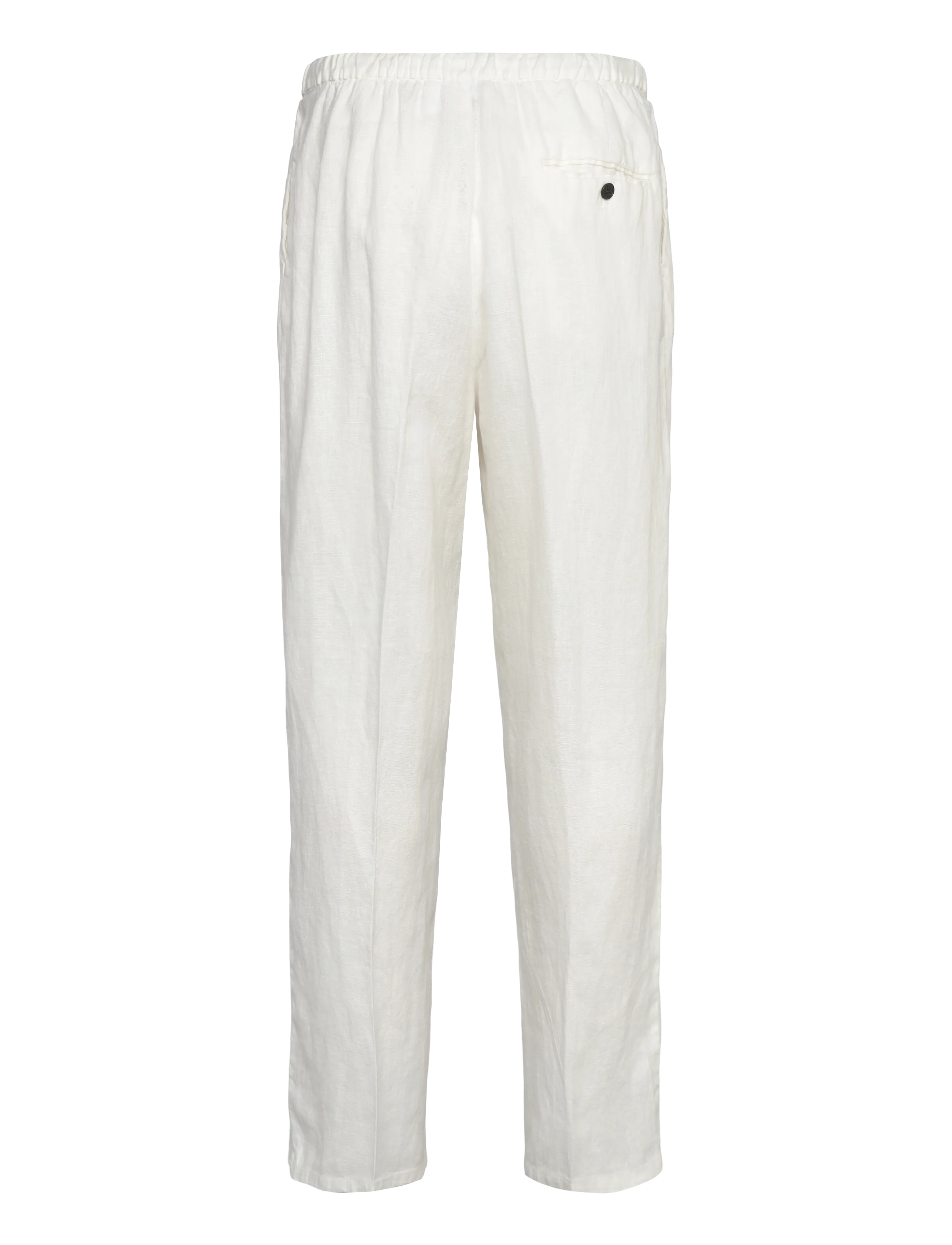 Weekday - Loose Fit Straight Leg Linen Trousers - pantalons en lin - off white - 1
