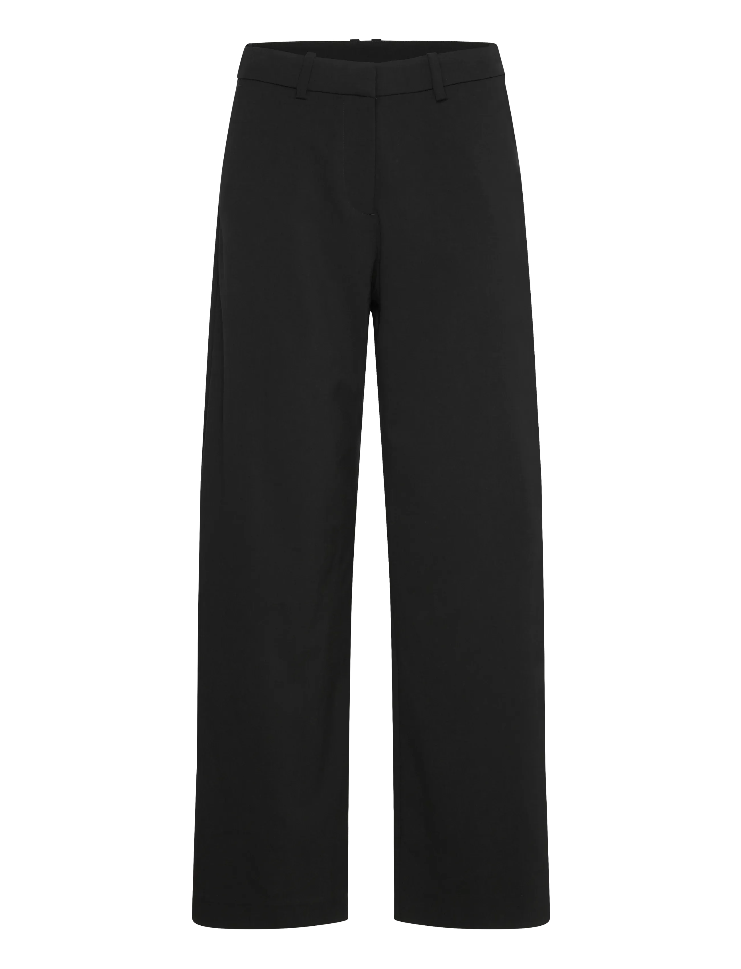 Weekday Low-Waisted Loose Fit Suit Trousers - Plačios kelnės - BLACK DARK / black