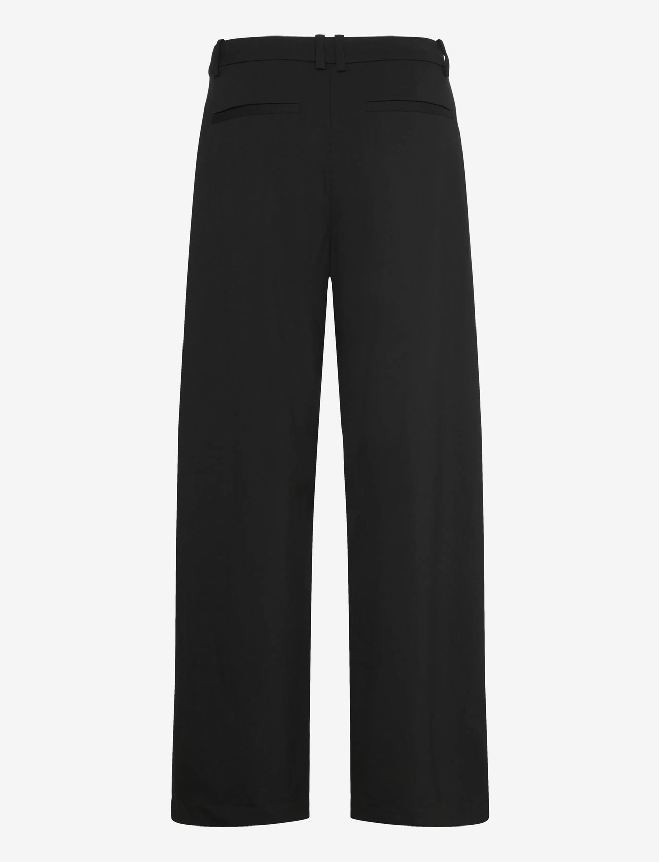 Weekday - Low-Waisted Loose Fit Suit Trousers - habitbukser - black dark - 1