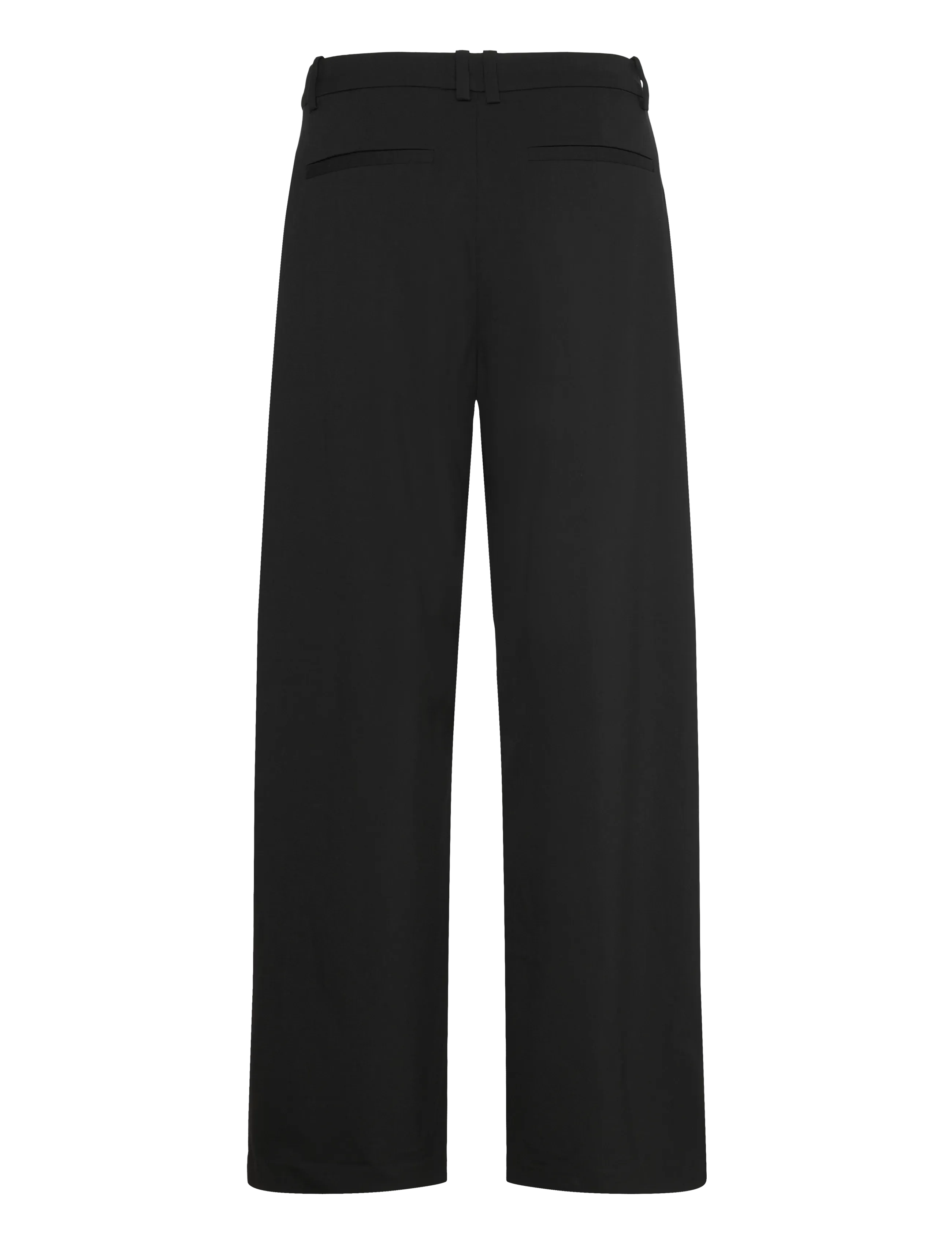 Weekday - Low-Waisted Loose Fit Suit Trousers - dressbukser - black dark - 1