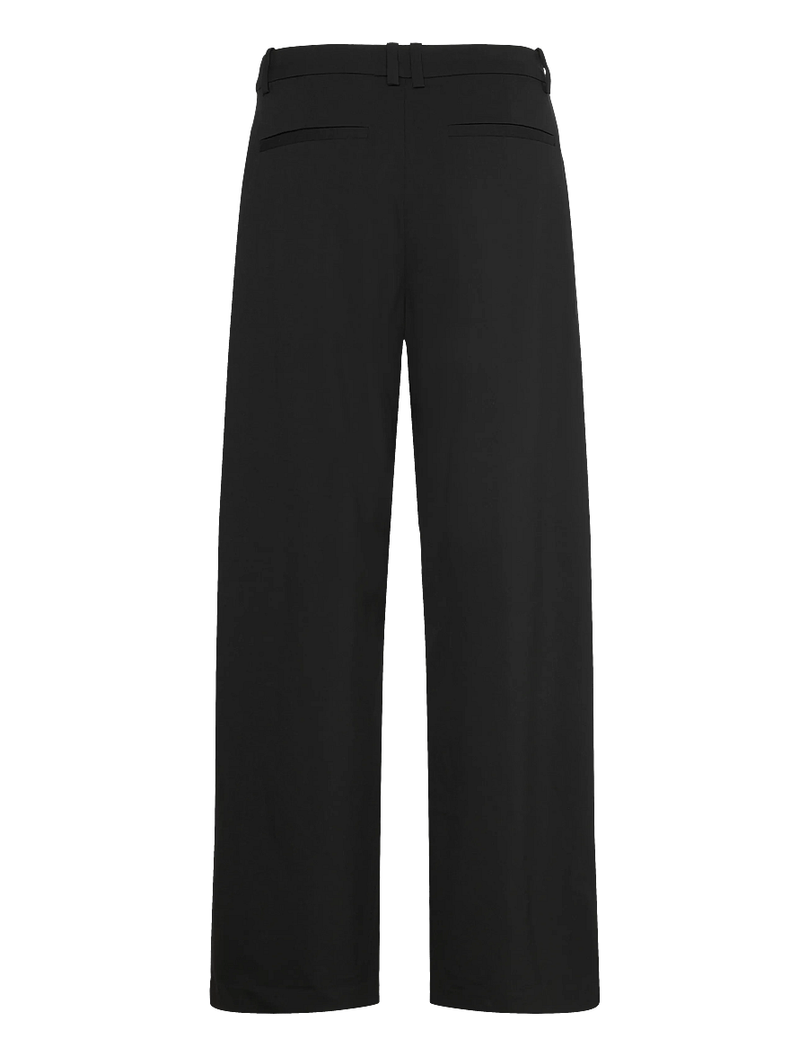 Weekday - Low-Waisted Loose Fit Suit Trousers - pidulikud püksid - black dark - 1