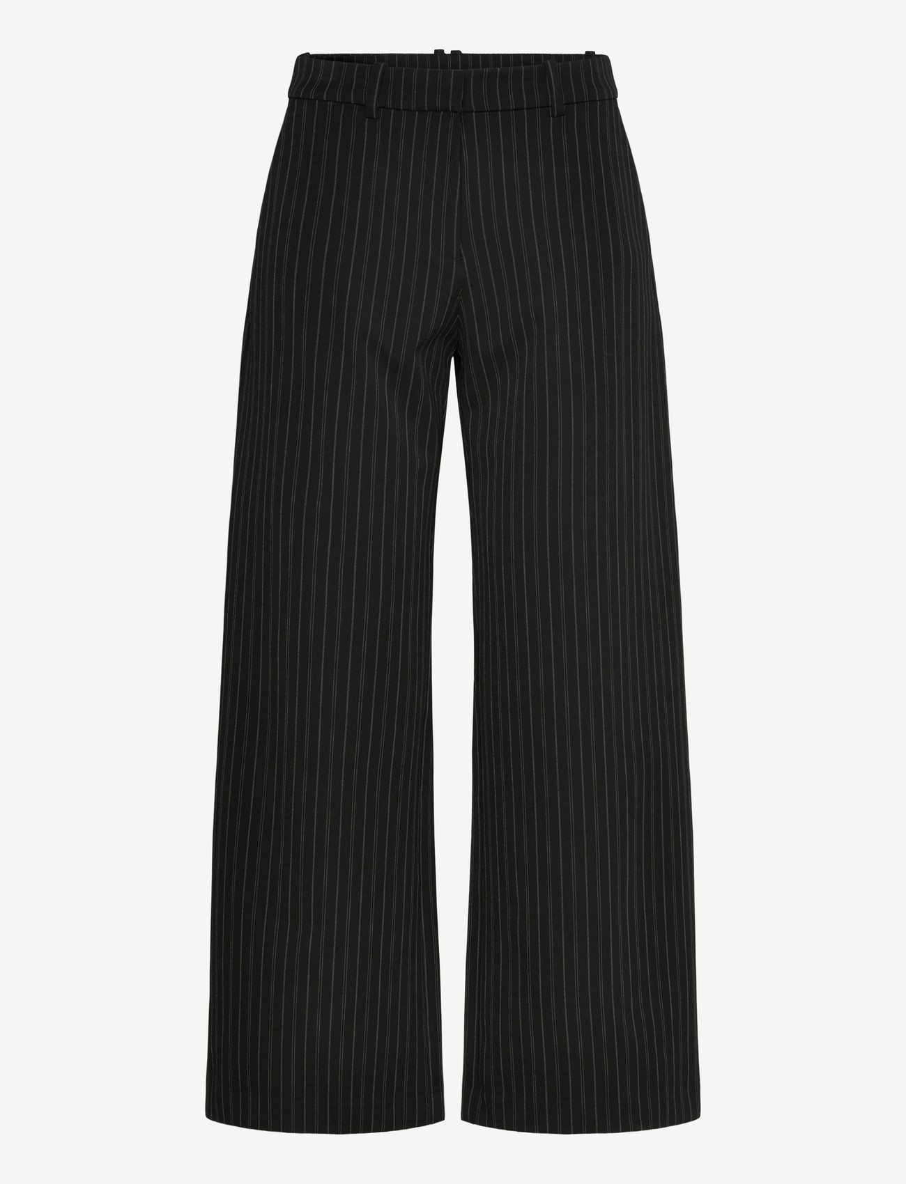 Weekday - Low-Waisted Loose Fit Suit Trousers - tailored trousers - black pinstripe - 1