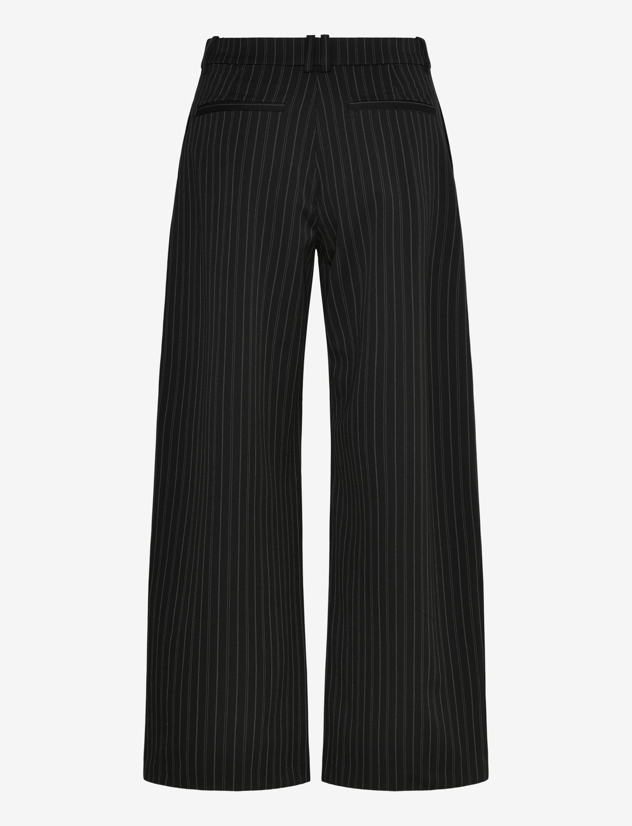 Weekday - Low-Waisted Loose Fit Suit Trousers - tailored trousers - black pinstripe - 2