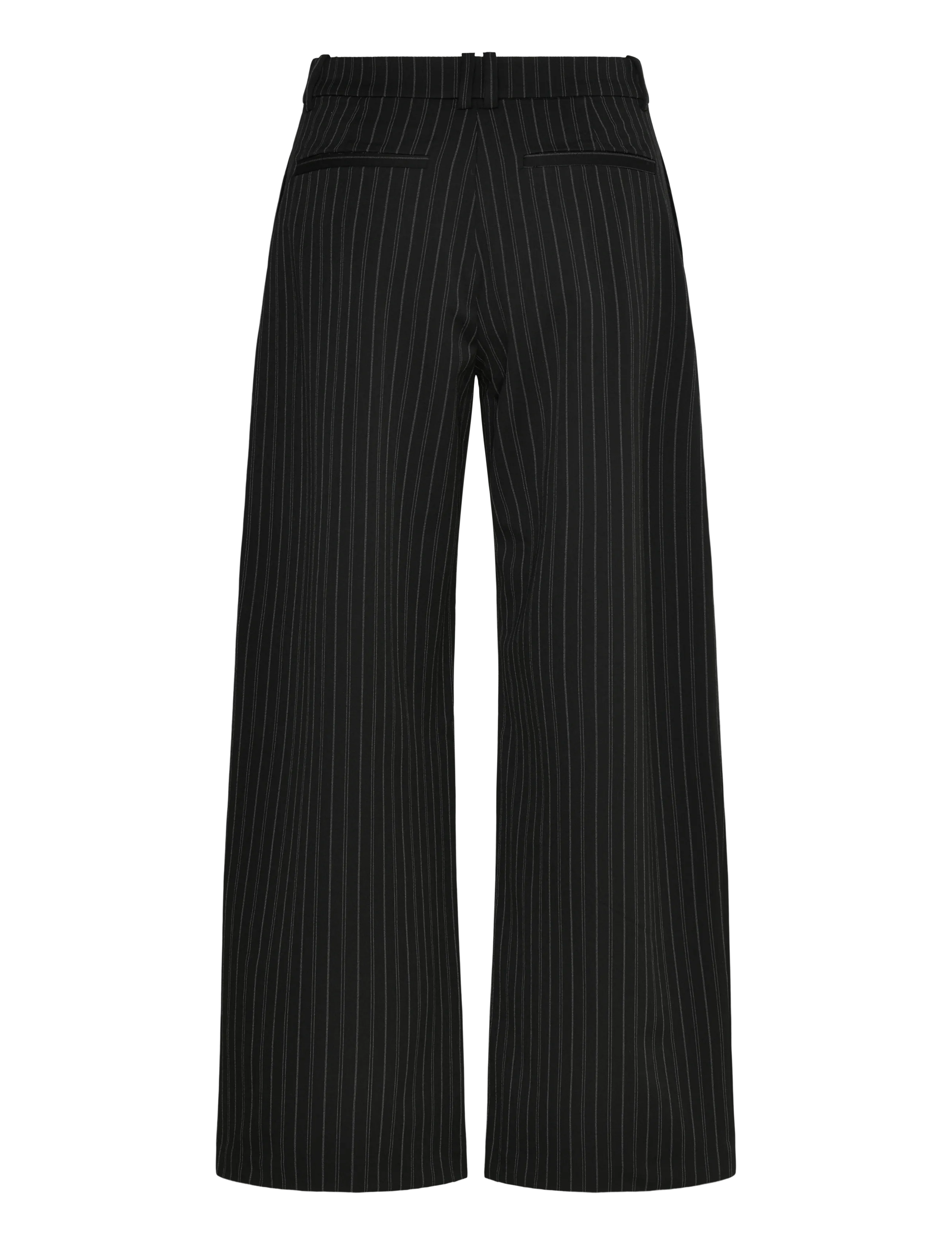 Weekday - Low-Waisted Loose Fit Suit Trousers - formell - black pinstripe - 2