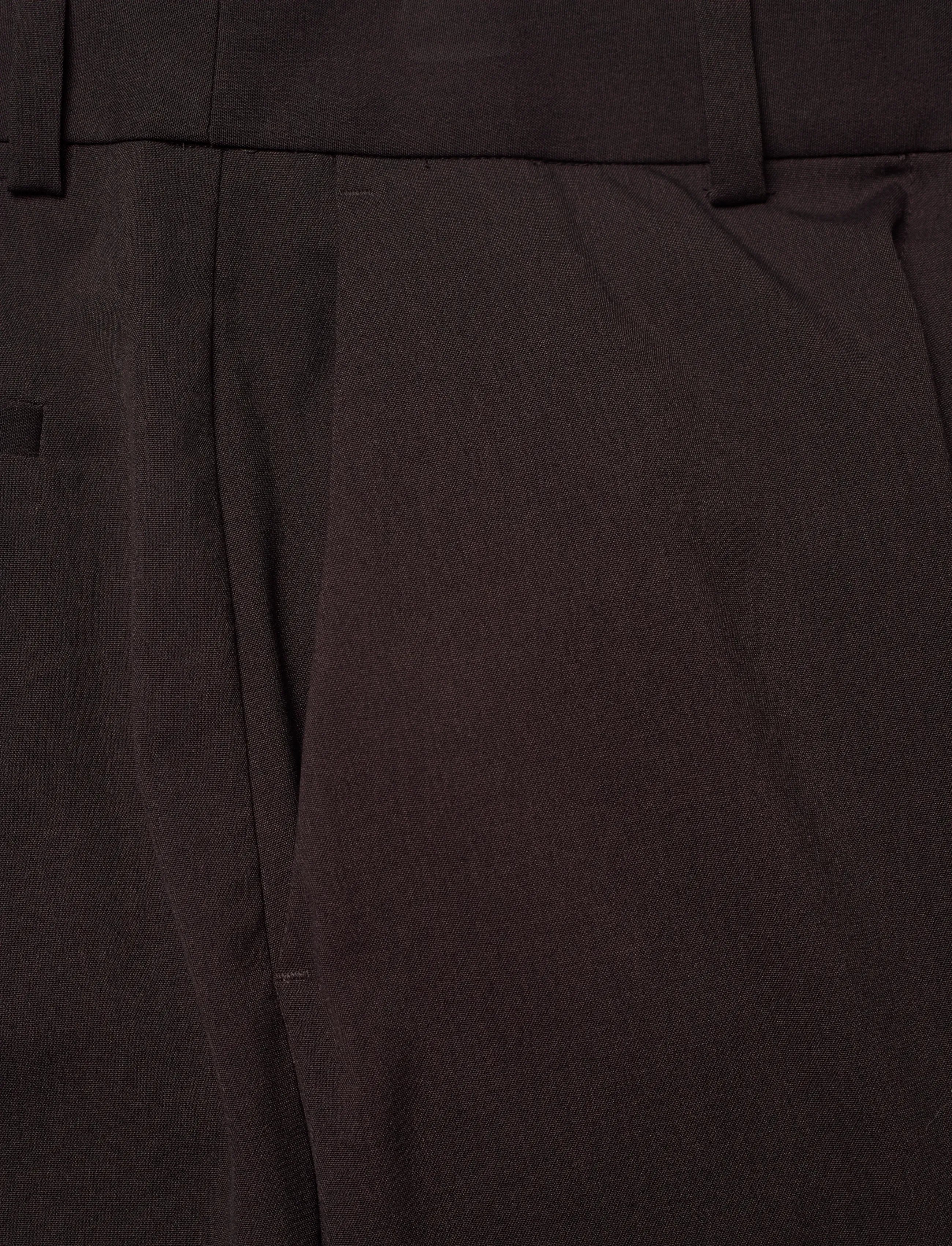 Weekday - Low-Waisted Loose Fit Suit Trousers - anzugshosen - dark brown melange - 2