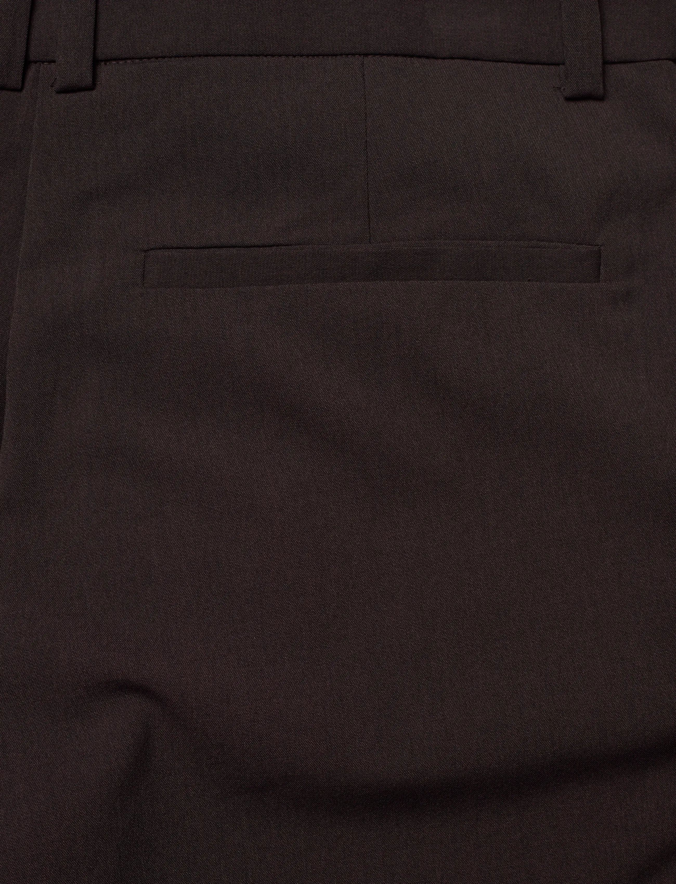 Weekday - Low-Waisted Loose Fit Suit Trousers - anzugshosen - dark brown melange - 4