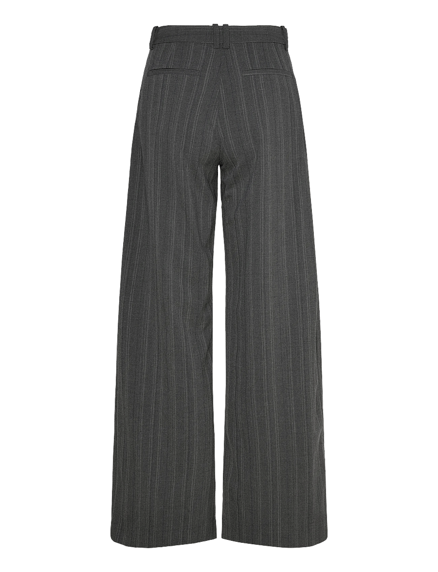 Weekday - Low-Waisted Loose Fit Suit Trousers - anzugshosen - dark grey melange - 1
