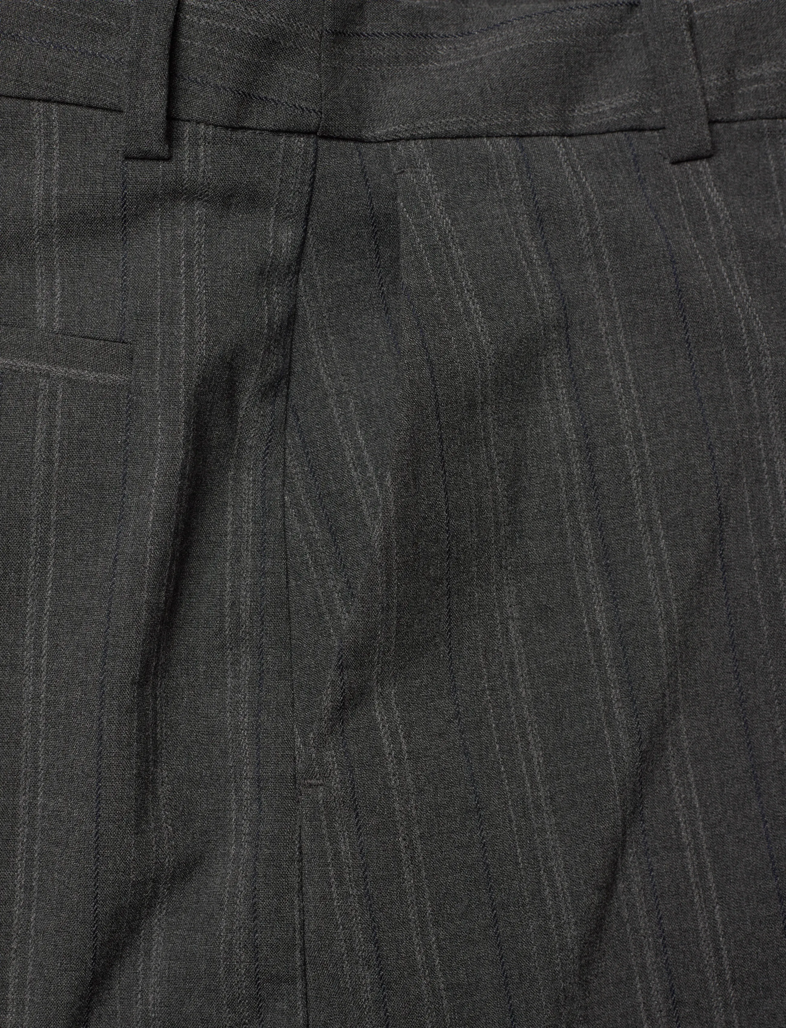 Weekday - Low-Waisted Loose Fit Suit Trousers - anzugshosen - dark grey melange - 2