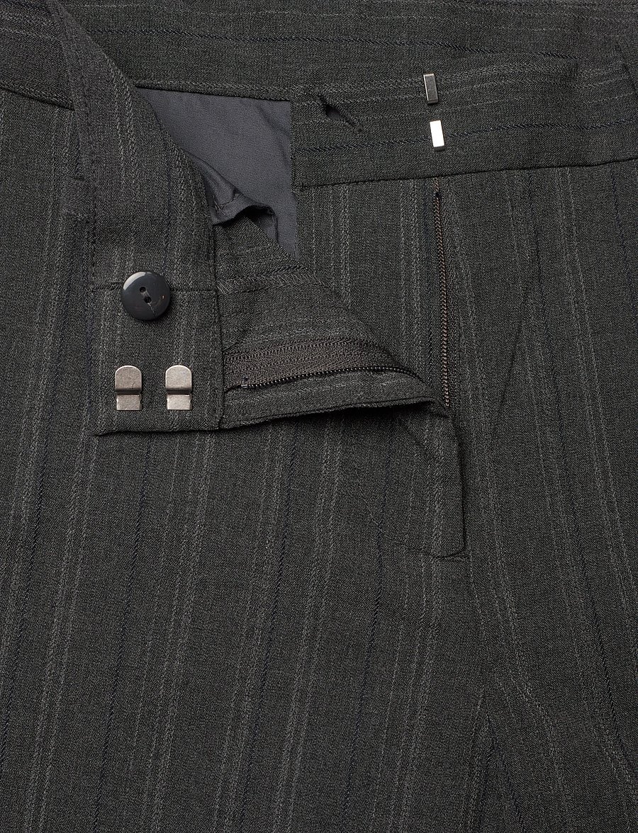 Weekday - Low-Waisted Loose Fit Suit Trousers - anzugshosen - dark grey melange - 3