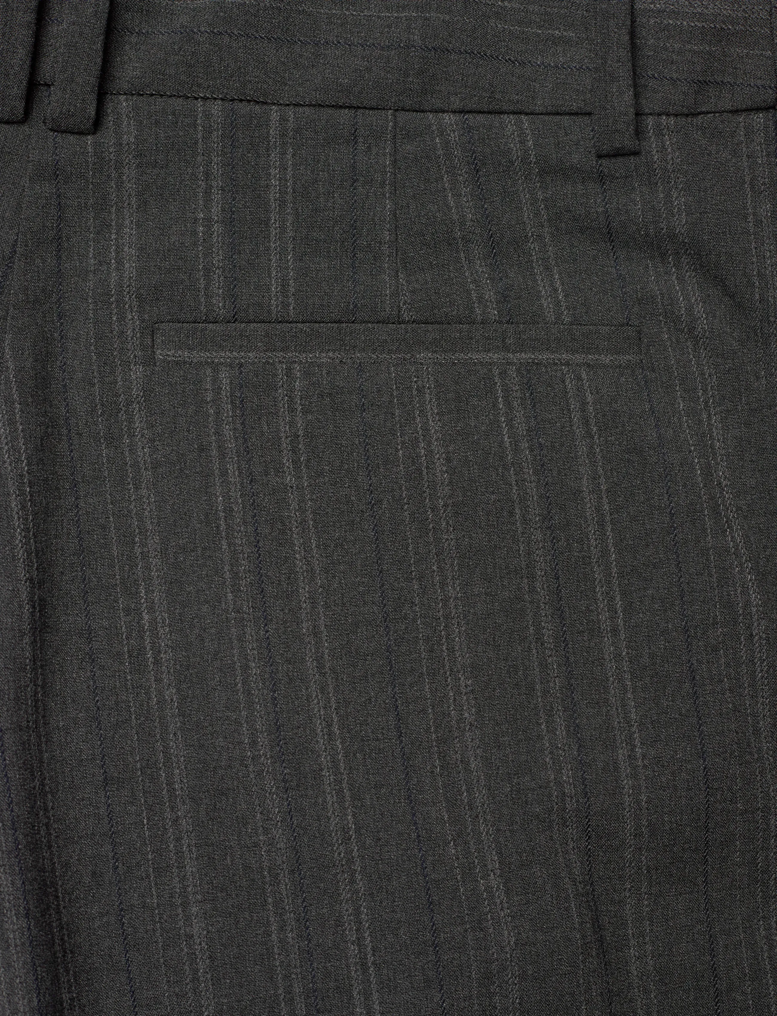 Weekday - Low-Waisted Loose Fit Suit Trousers - anzugshosen - dark grey melange - 4