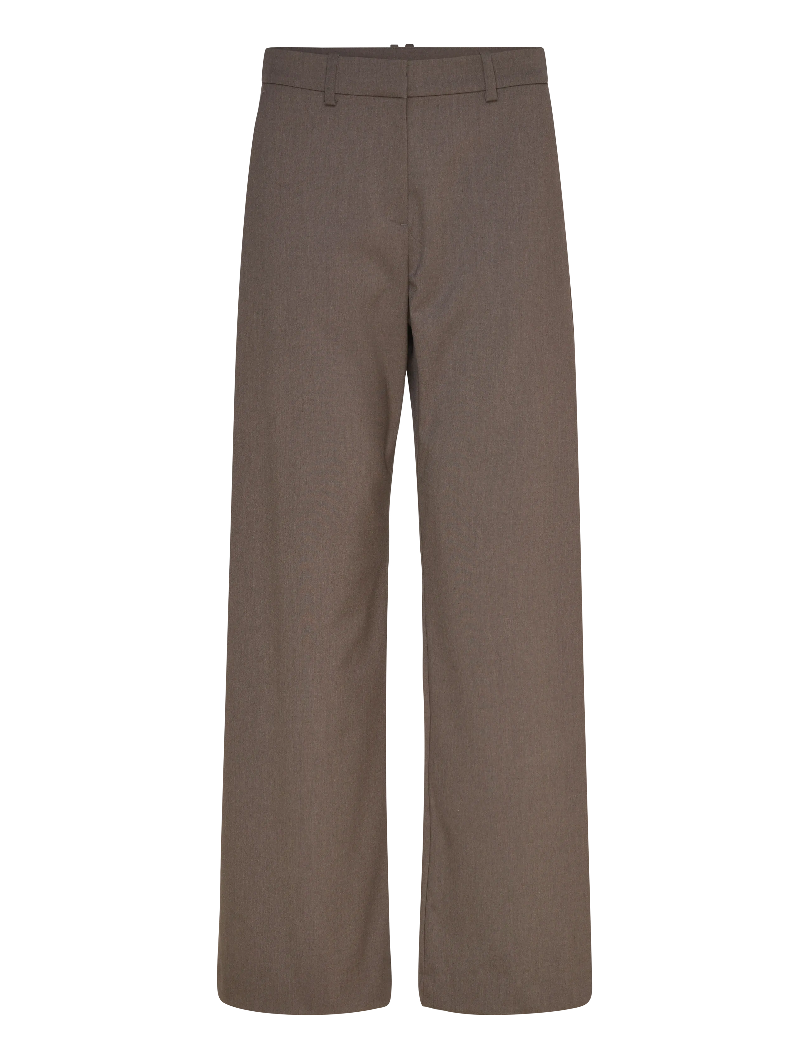 Low-Waisted Loose Fit Suit Trousers - GREY DARK