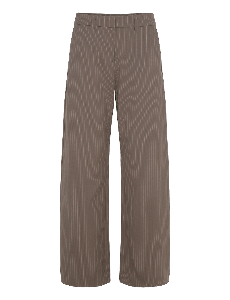 Weekday - Low-Waisted Loose Fit Suit Trousers - kostymbyxor - mole - 0