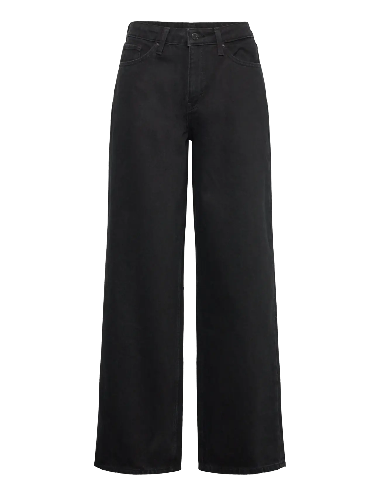 Weekday Area Loose Fit Jeans, 24, Schwarz - Wide, Frauen