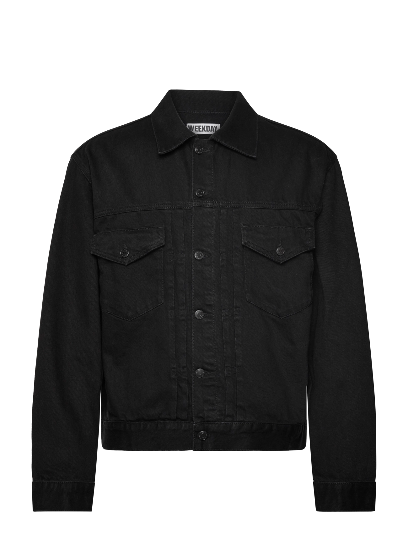Weekday Relaxed Denim Jacket, S, Black, Denim > Unlined Denim Jackets, Herre