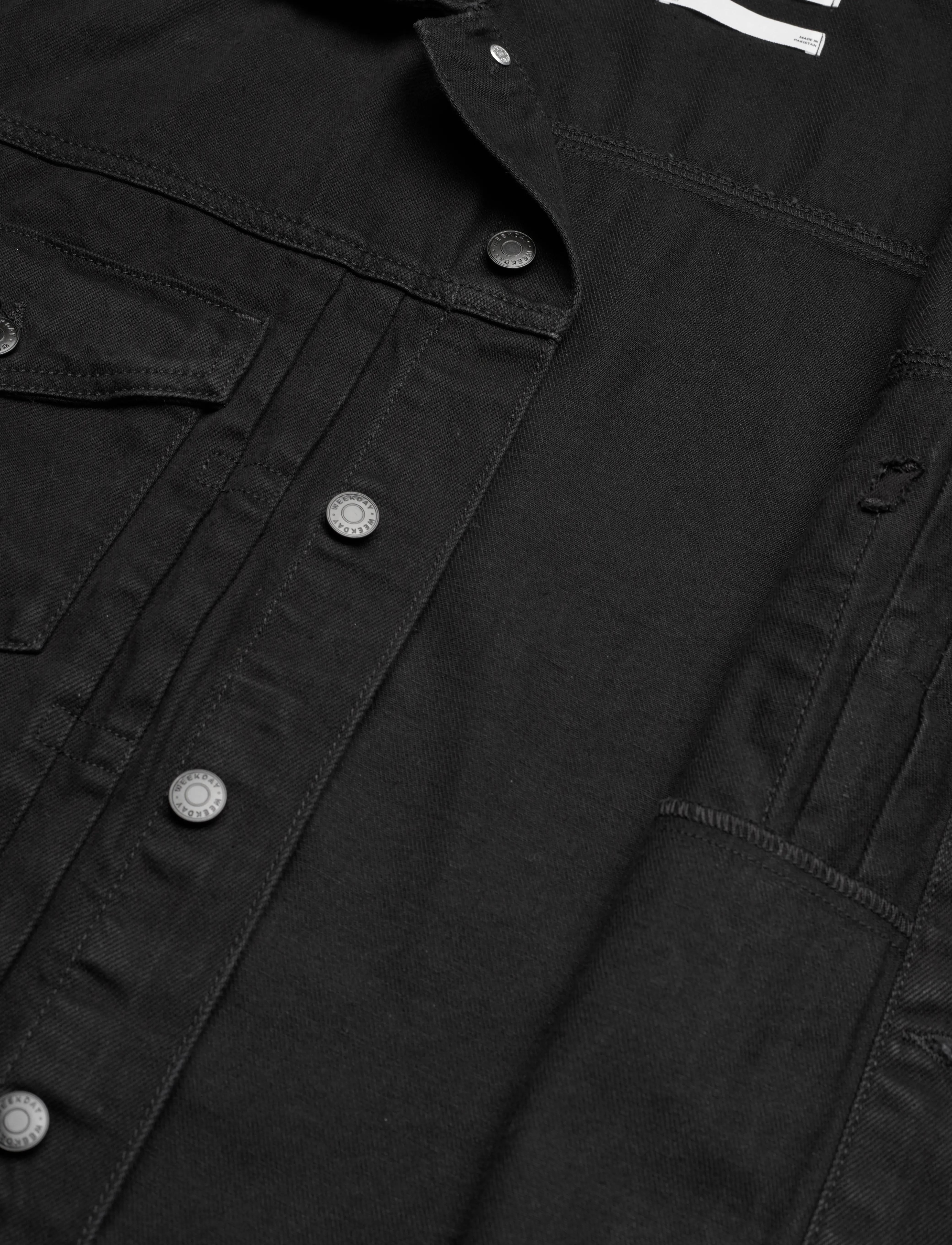 Weekday - Relaxed Denim Jacket - ungefütterte denimjacken - black rinse - 4