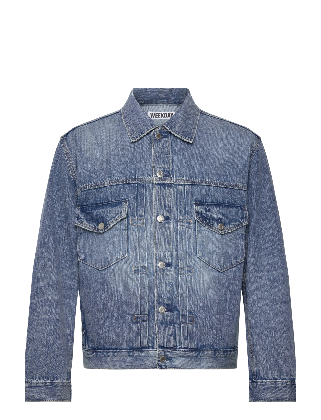 Weekday Relaxed Denim Jacket, S, Blue, Denim > Unlined Denim Jackets, Herre