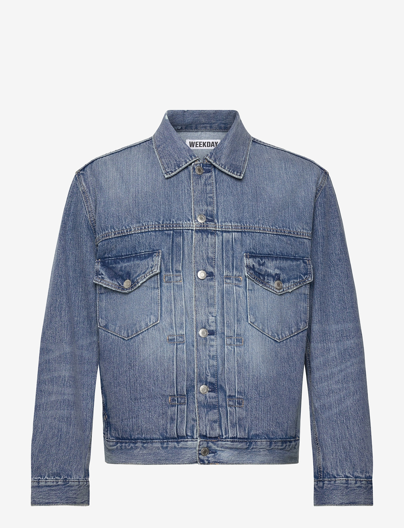 Weekday - Relaxed Denim Jacket - vuorittomat farkkutakit - blue stream - 0
