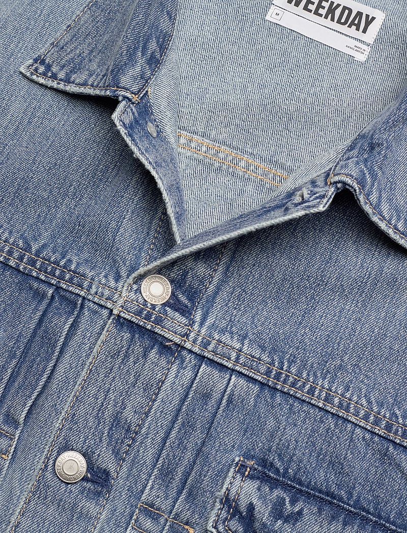 Weekday - Relaxed Denim Jacket - voodrita teksajakid - blue stream - 2