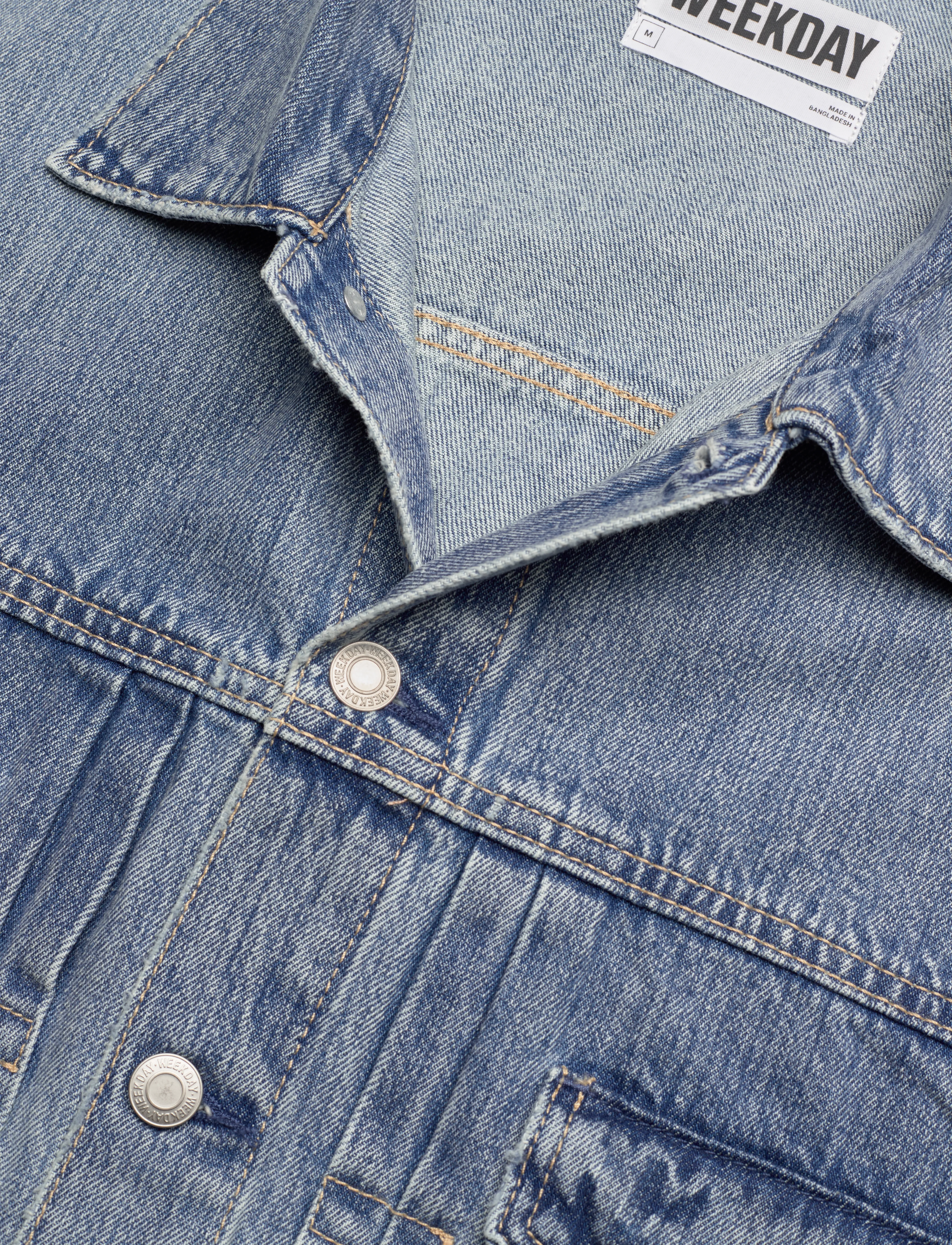 Weekday - Relaxed Denim Jacket - uforede denimjakker - blue stream - 2