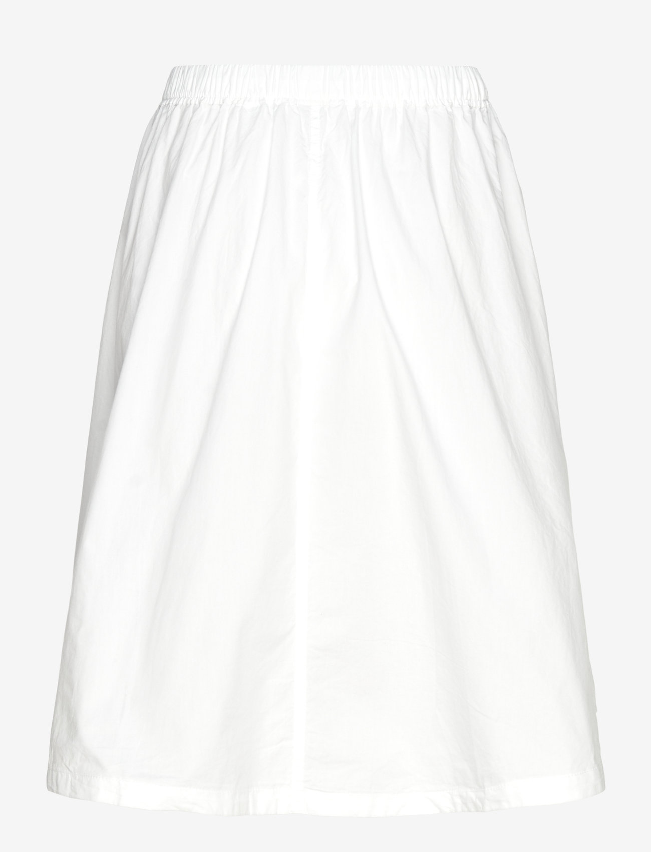 Weekday - Cotton Poplin Midi Skirt - midi-röcke - white light - 1