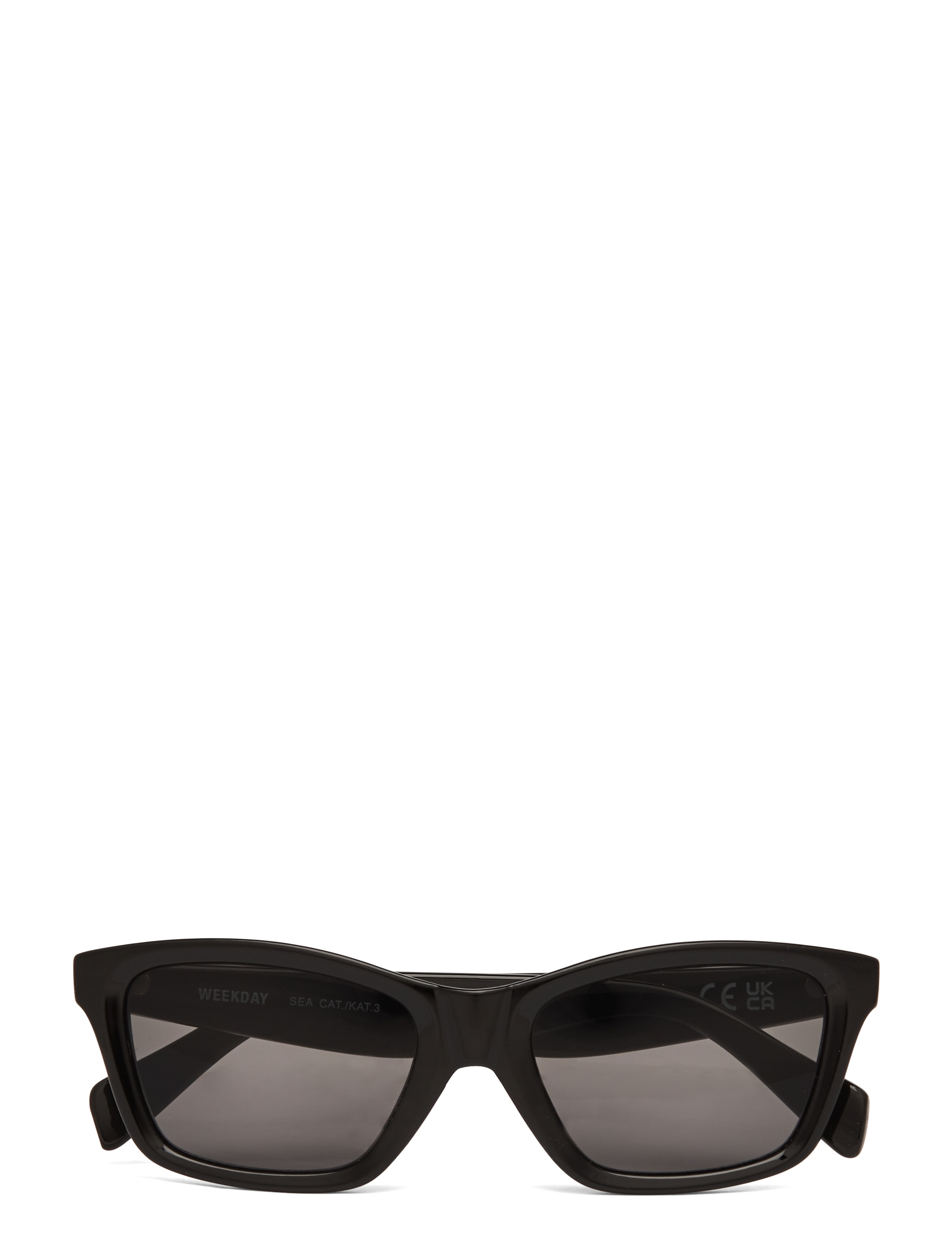 Bold Rectangular Sunglasses - BLACK