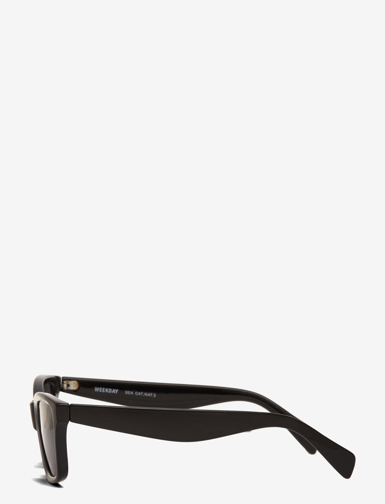 Weekday - Bold Rectangular Sunglasses - d-shaped solbriller - black - 2