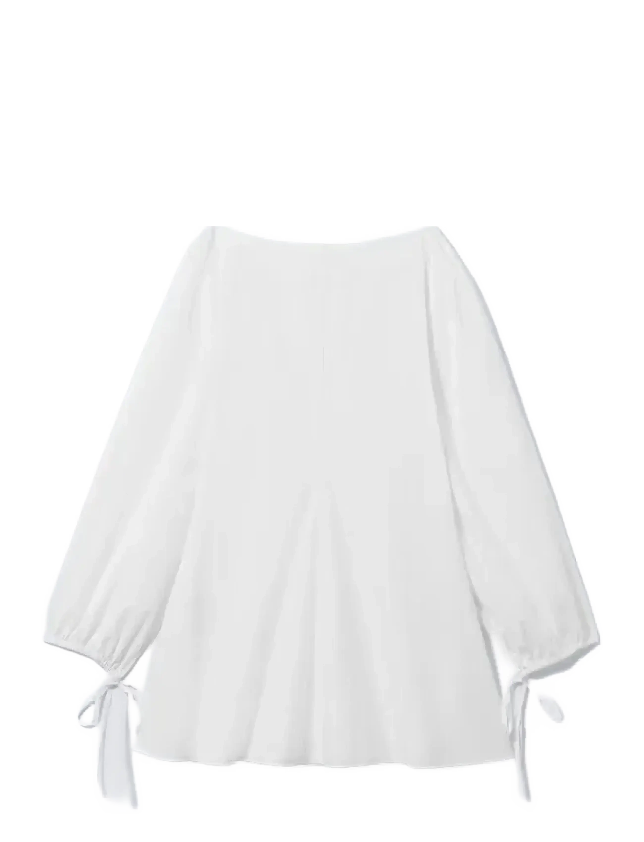 Weekday Cotton Poplin Tie-Detail Mini Dress, XS, Dresses, Weiß - Short Frauen