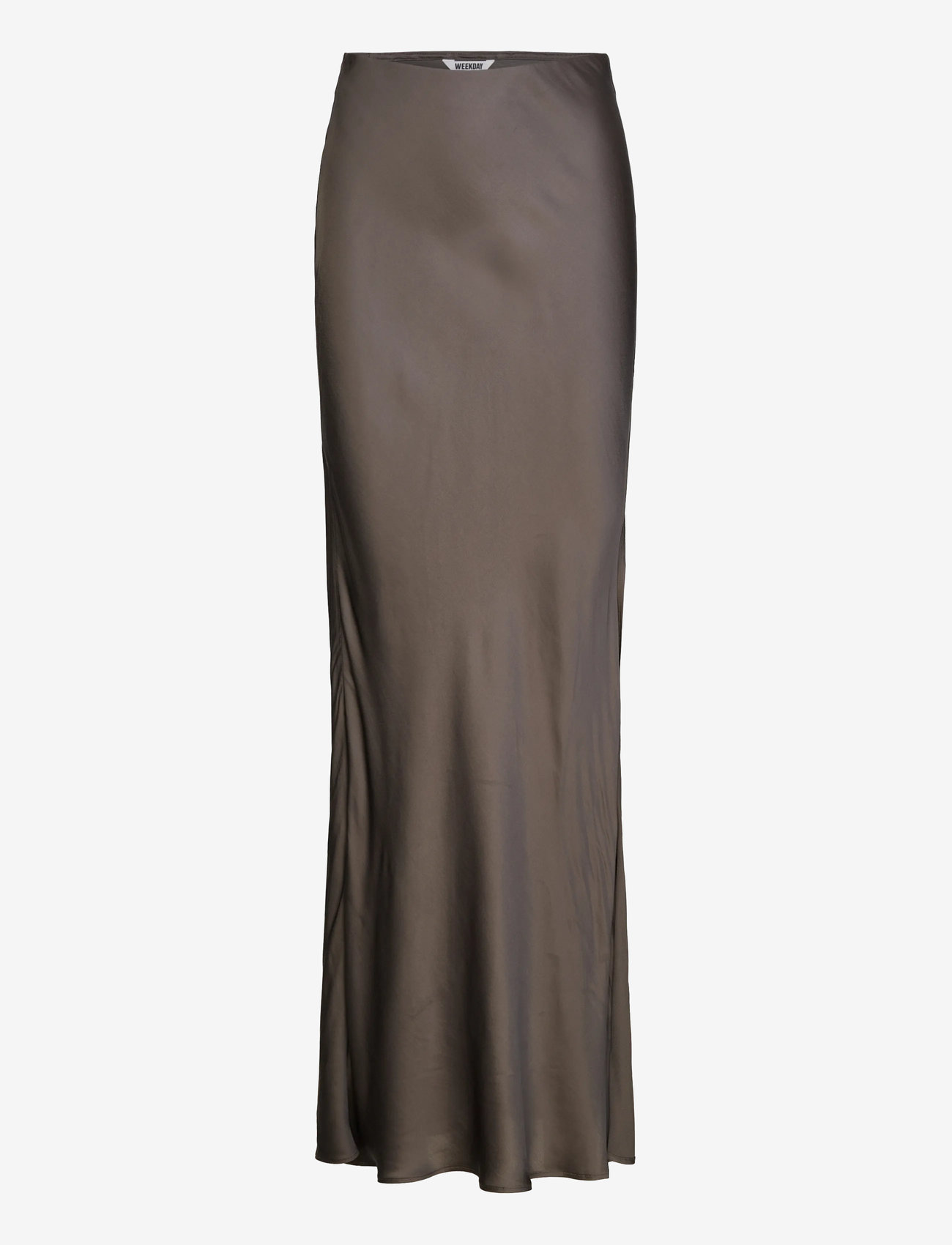 Weekday - Bias Cut Satin Maxi Skirt - maxi röcke - mole dark - 0