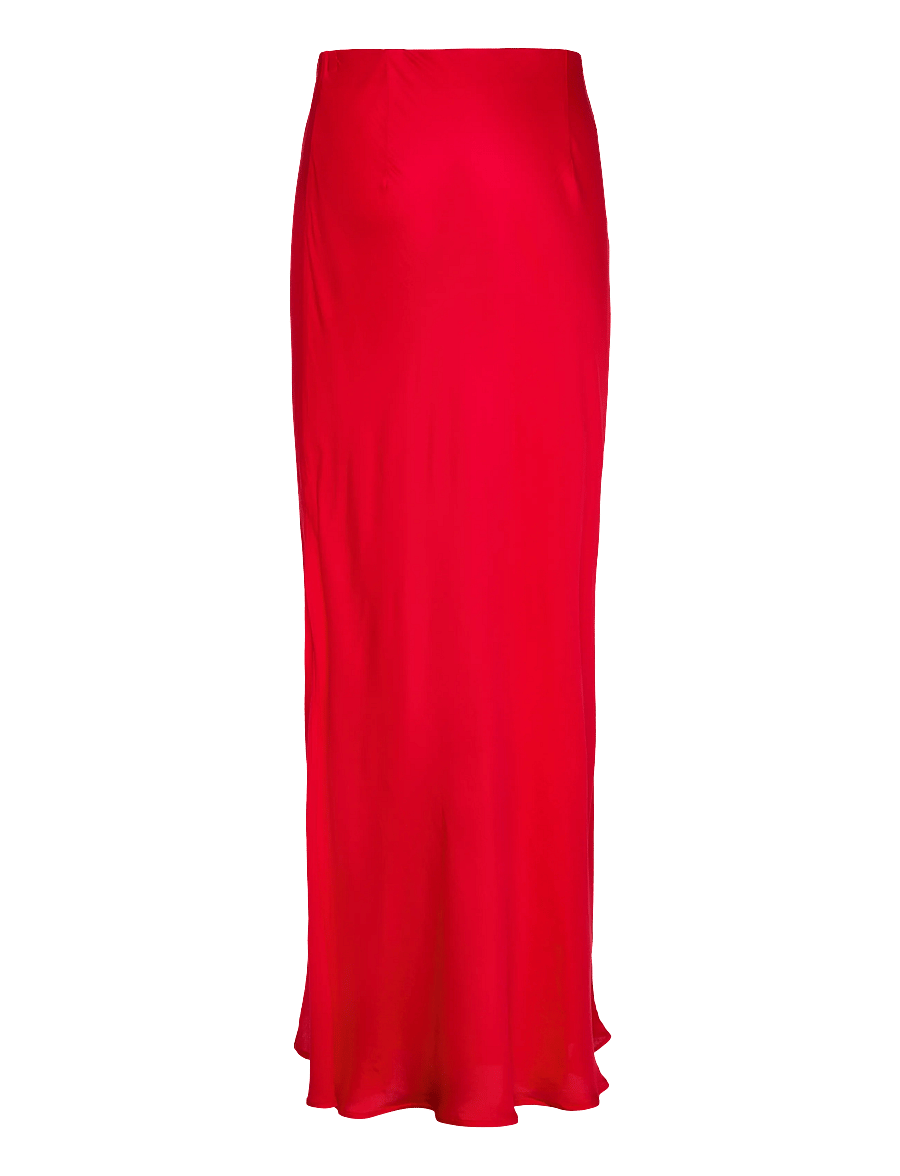 Weekday - Bias Cut Satin Maxi Skirt - maksihameet - red - 1