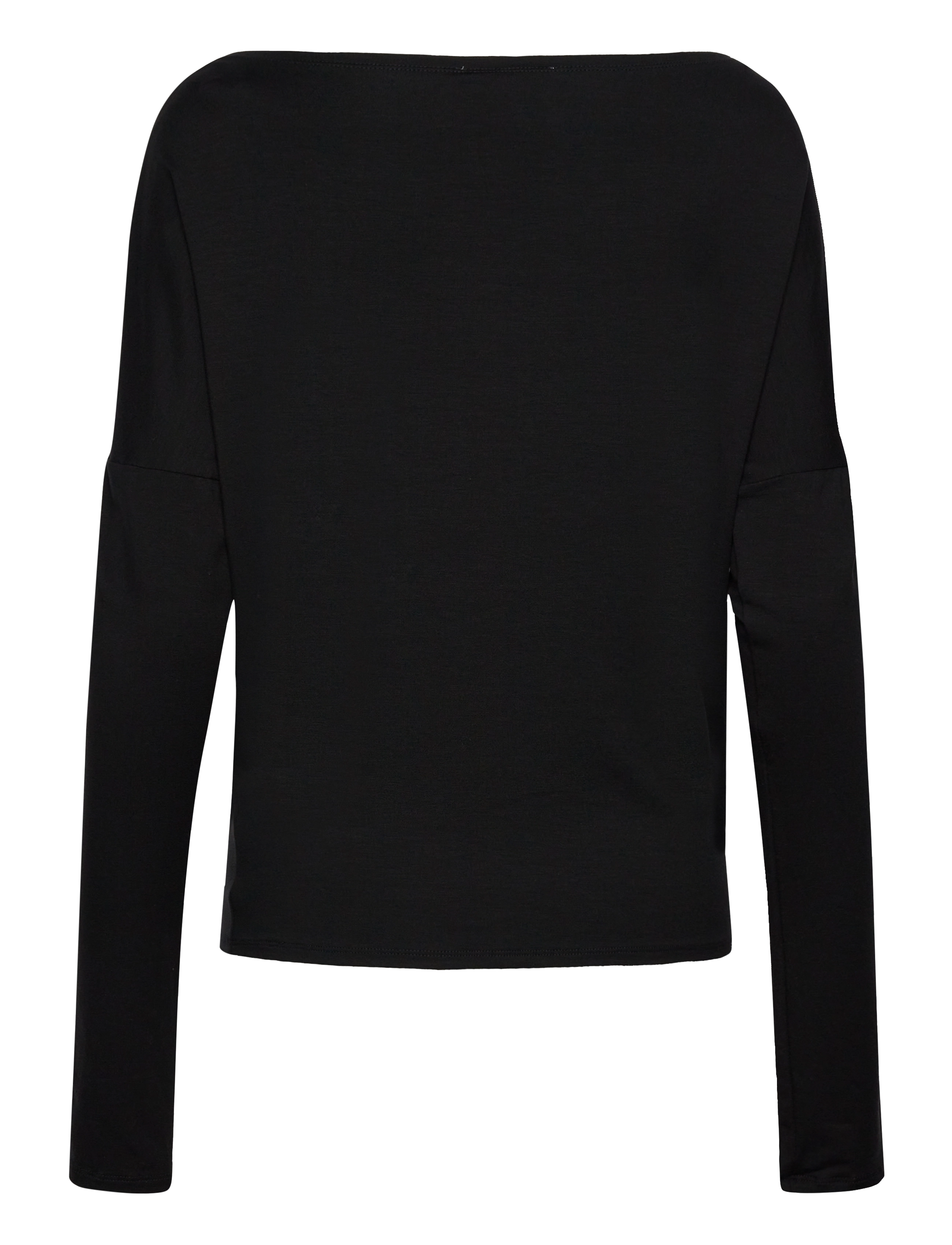 Weekday - Drapy Long Sleeve Top - long-sleeved tops - black - 1