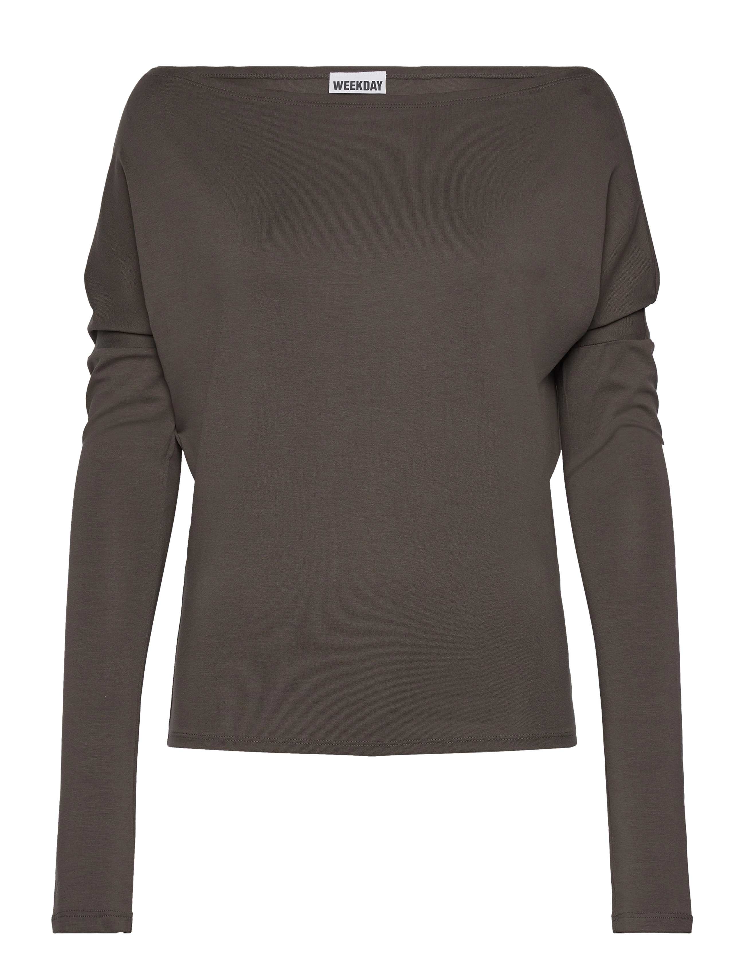 Weekday Drapy Long Sleeve Top, XS, T-shirts & Oberteile, Braun - Long-sleeved, Frauen