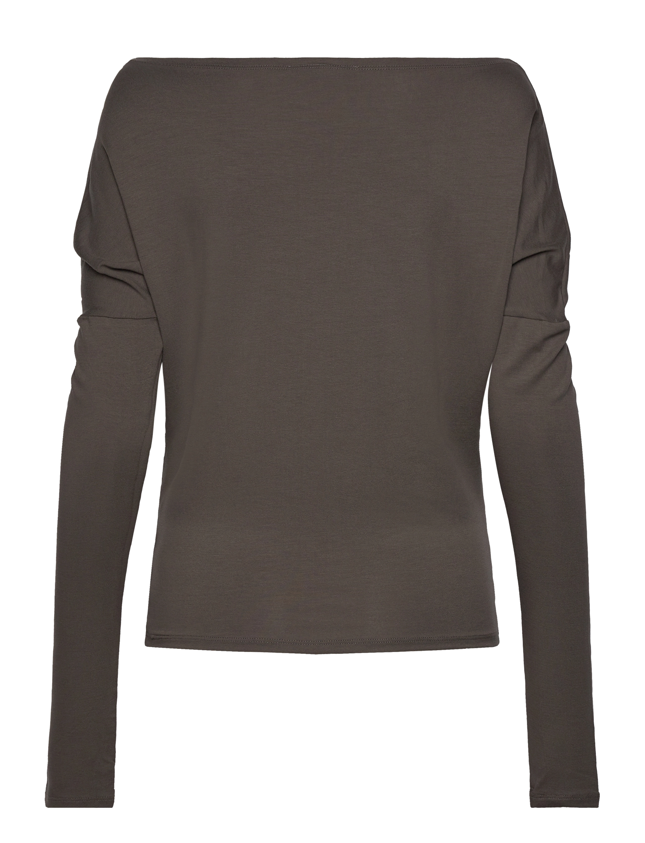 Weekday - Drapy Long Sleeve Top - långärmade toppar - mole - 1